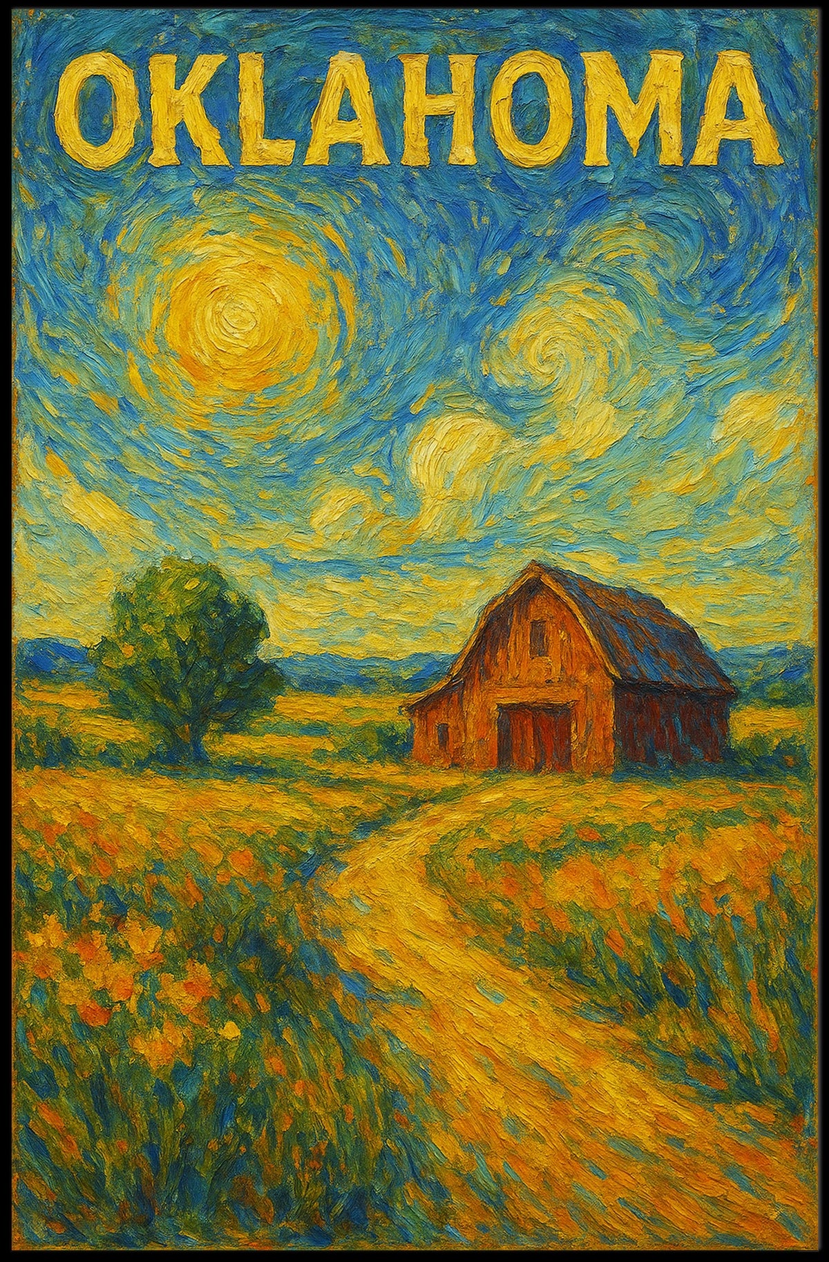 Oklahoma Landscape Scenic Poster