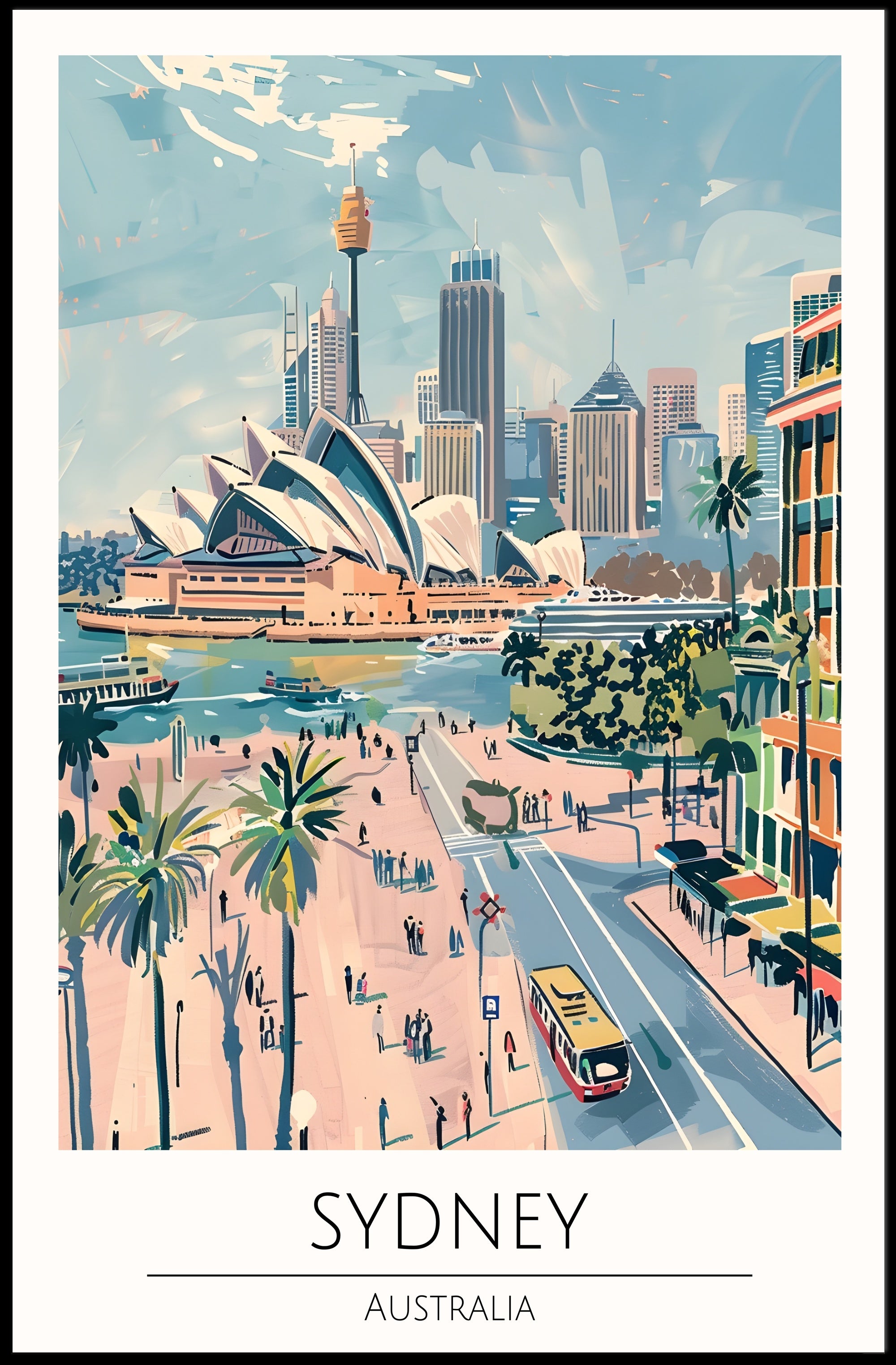 Vibrant Sydney Skyline Poster PosterGoat