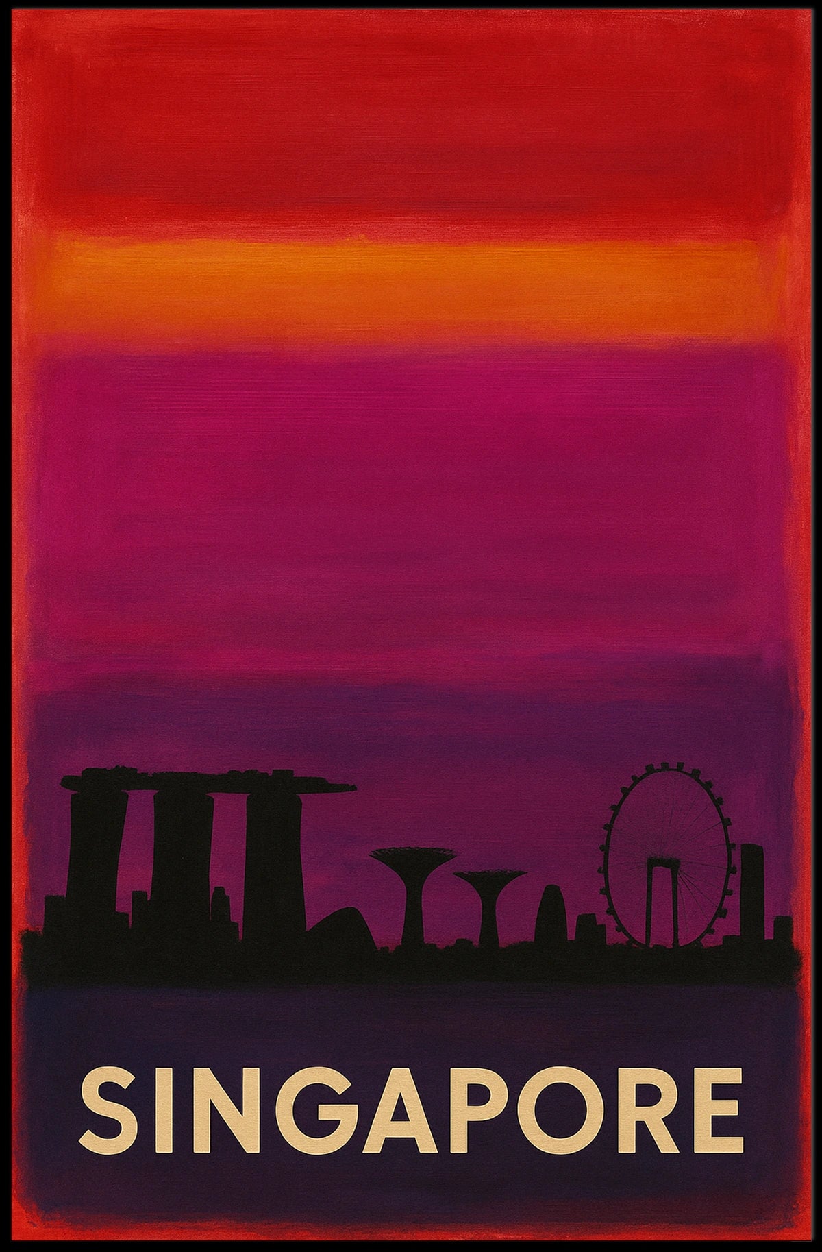 Singapore Skyline Poster