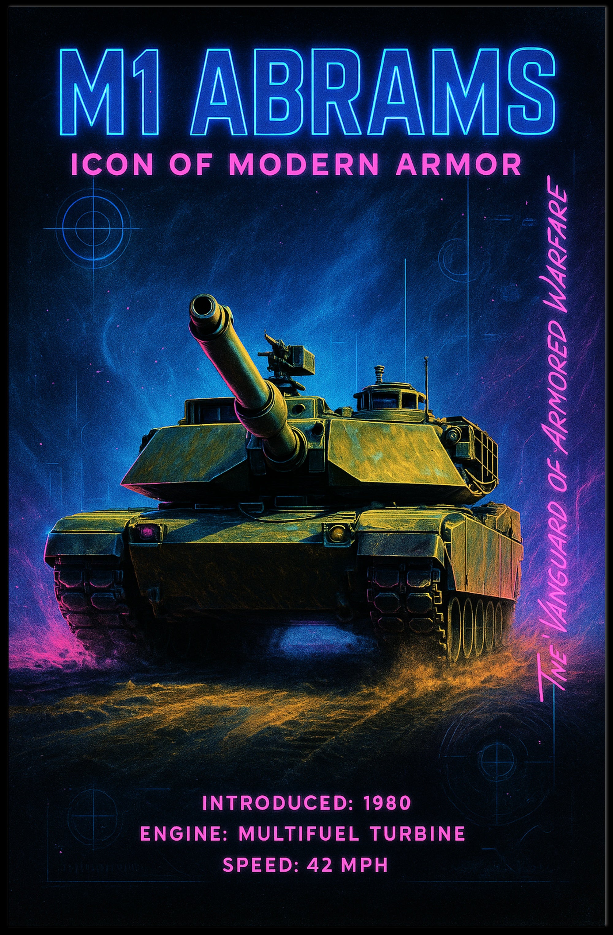 M1 Abrams Icon of Modern Armor Poster PosterGoat