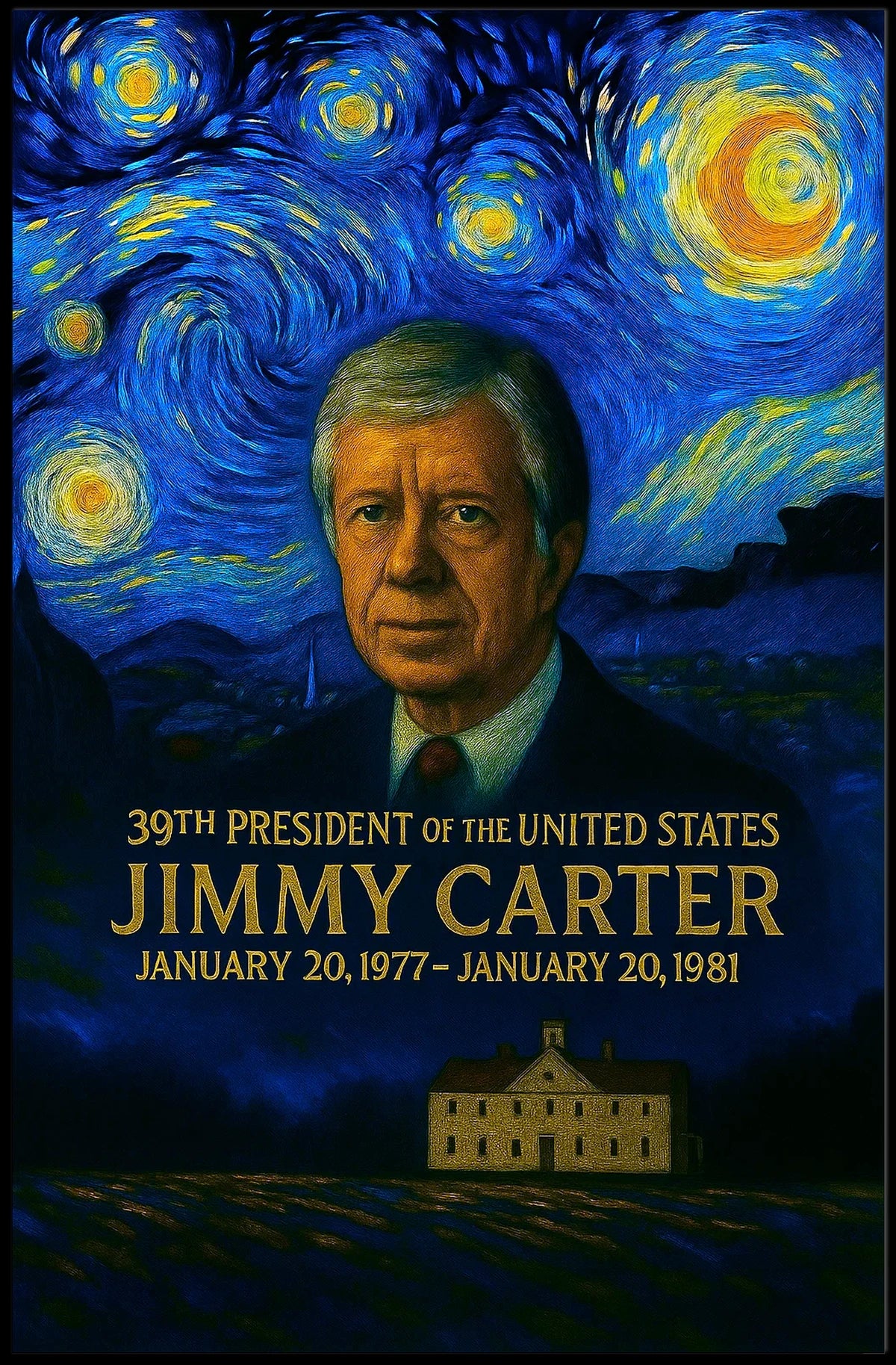 Jimmy Carter 39th President of the United States Presidential Masterpiece Series Poster