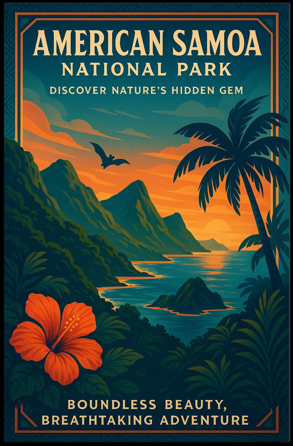 American Samoa: Hidden Gem National Park Poster