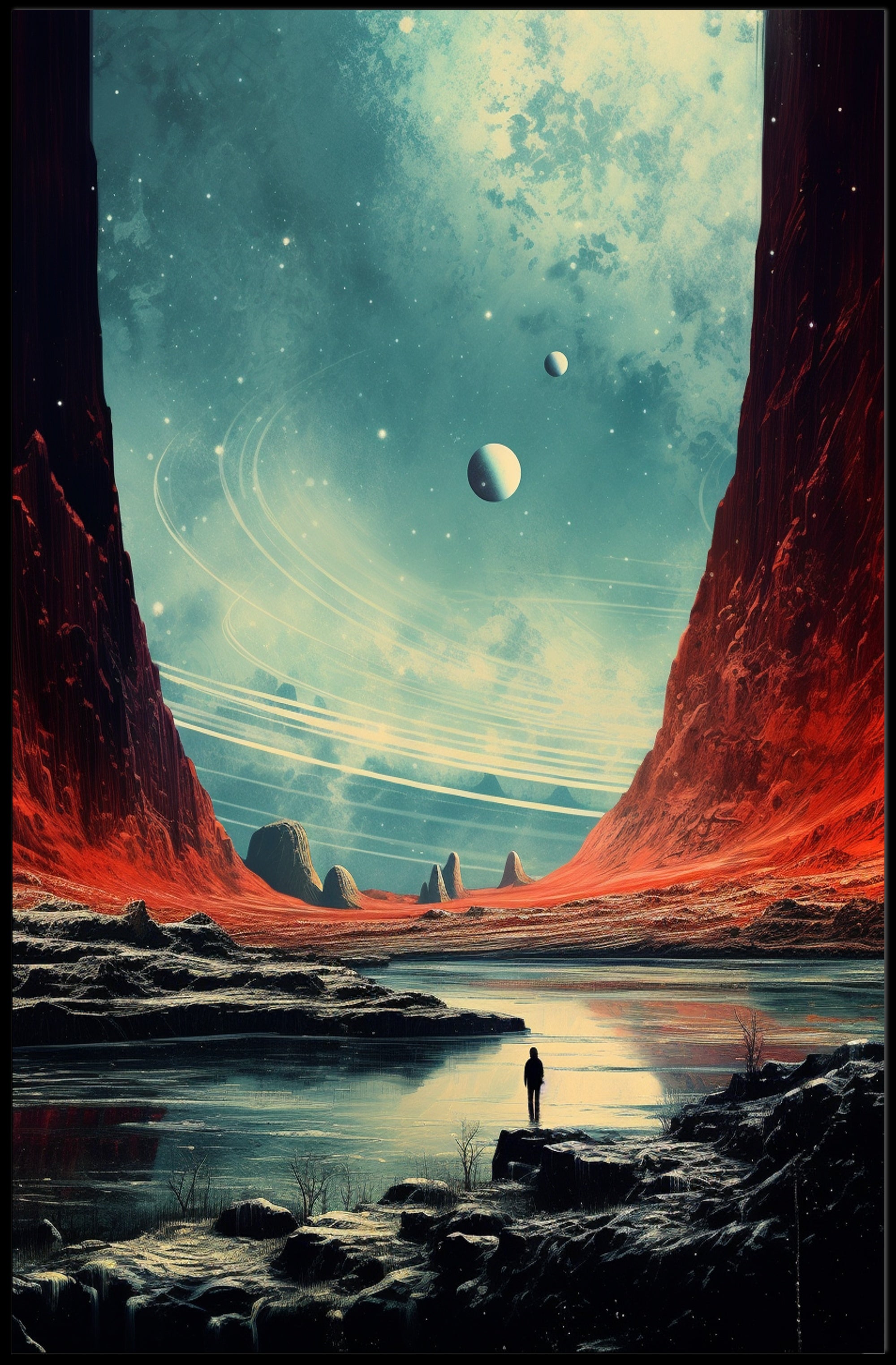 Cosmic Landscape Exploration Poster PosterGoat