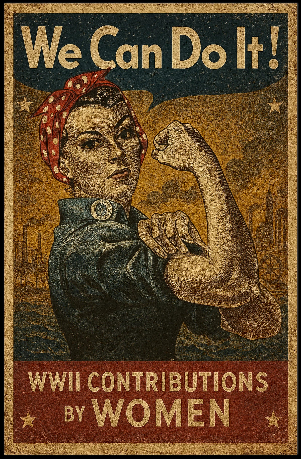 We Can Do It WWII Contributions by Women Poster