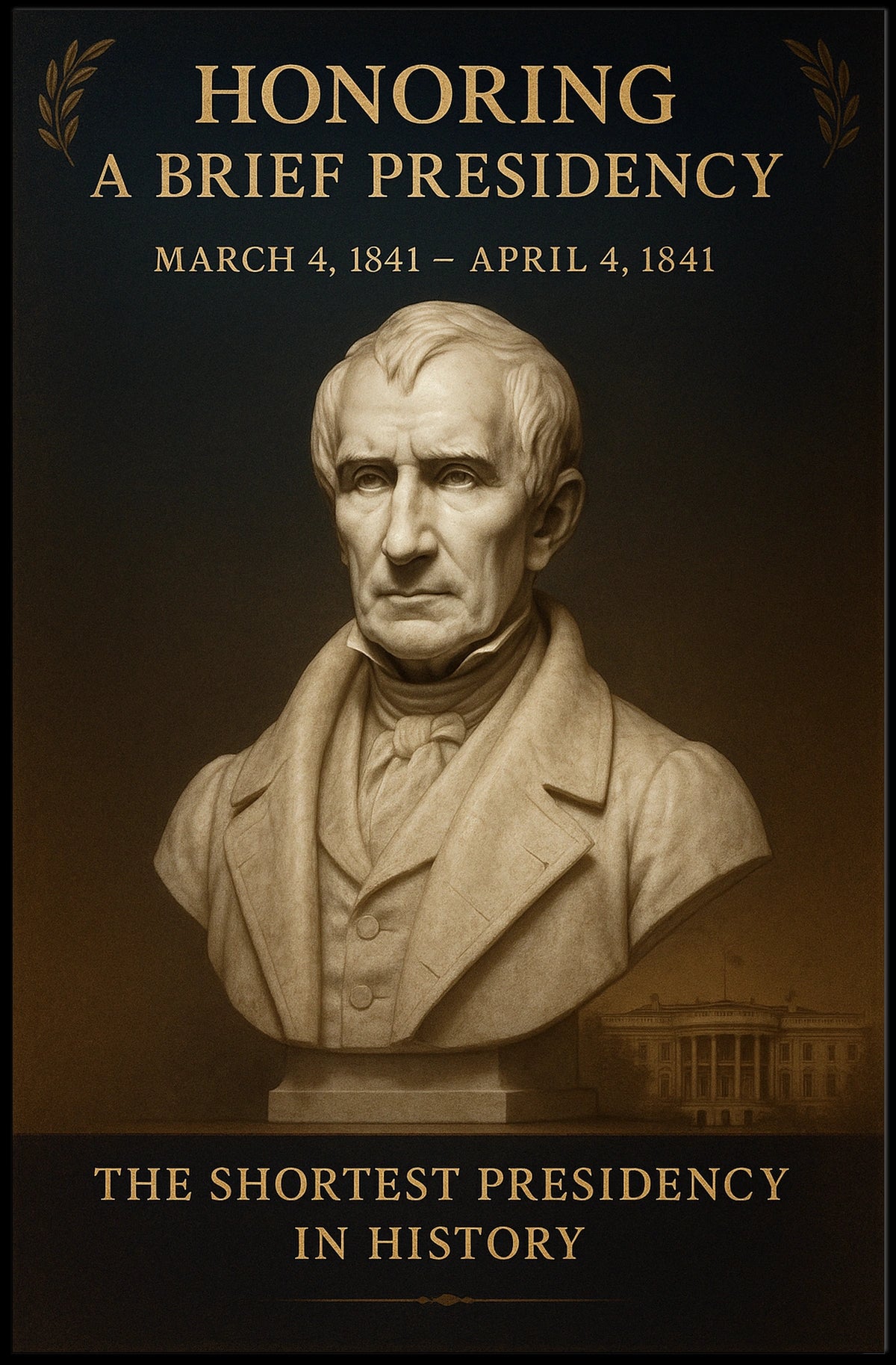 Honoring The Shortest Presidency Poster