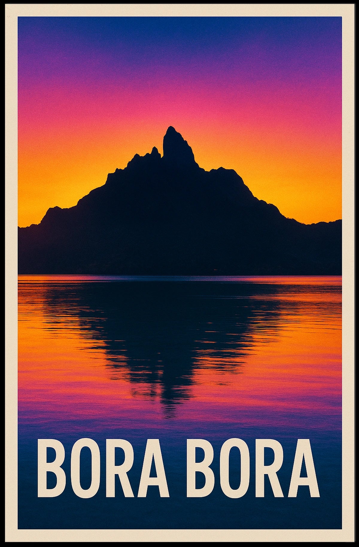 Bora Bora Sunset Poster