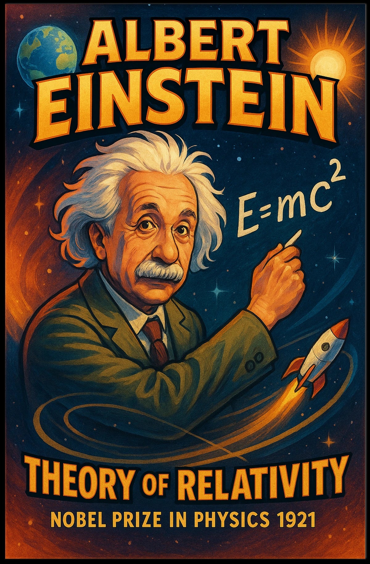 Einstein Relativity Vintage Science Physics Lovers Poster