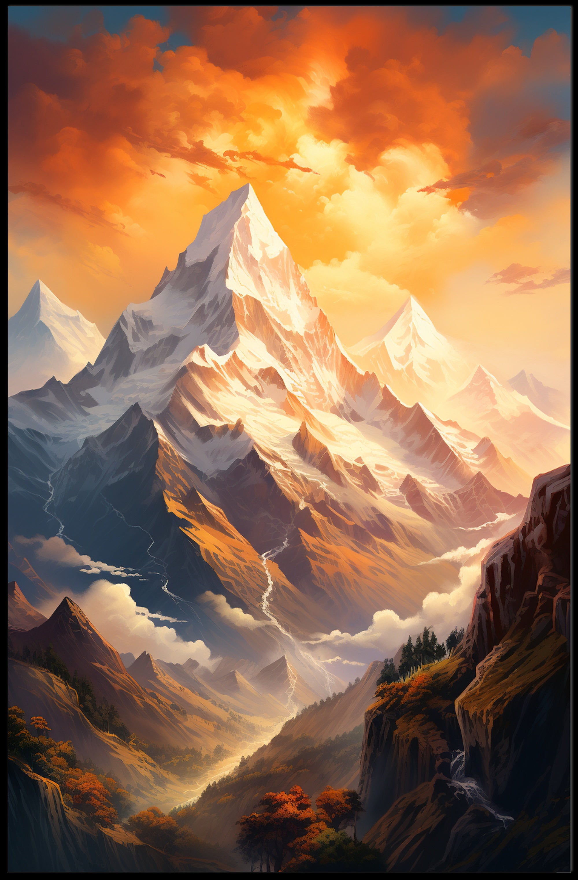Majestic Mountain Landscape Poster