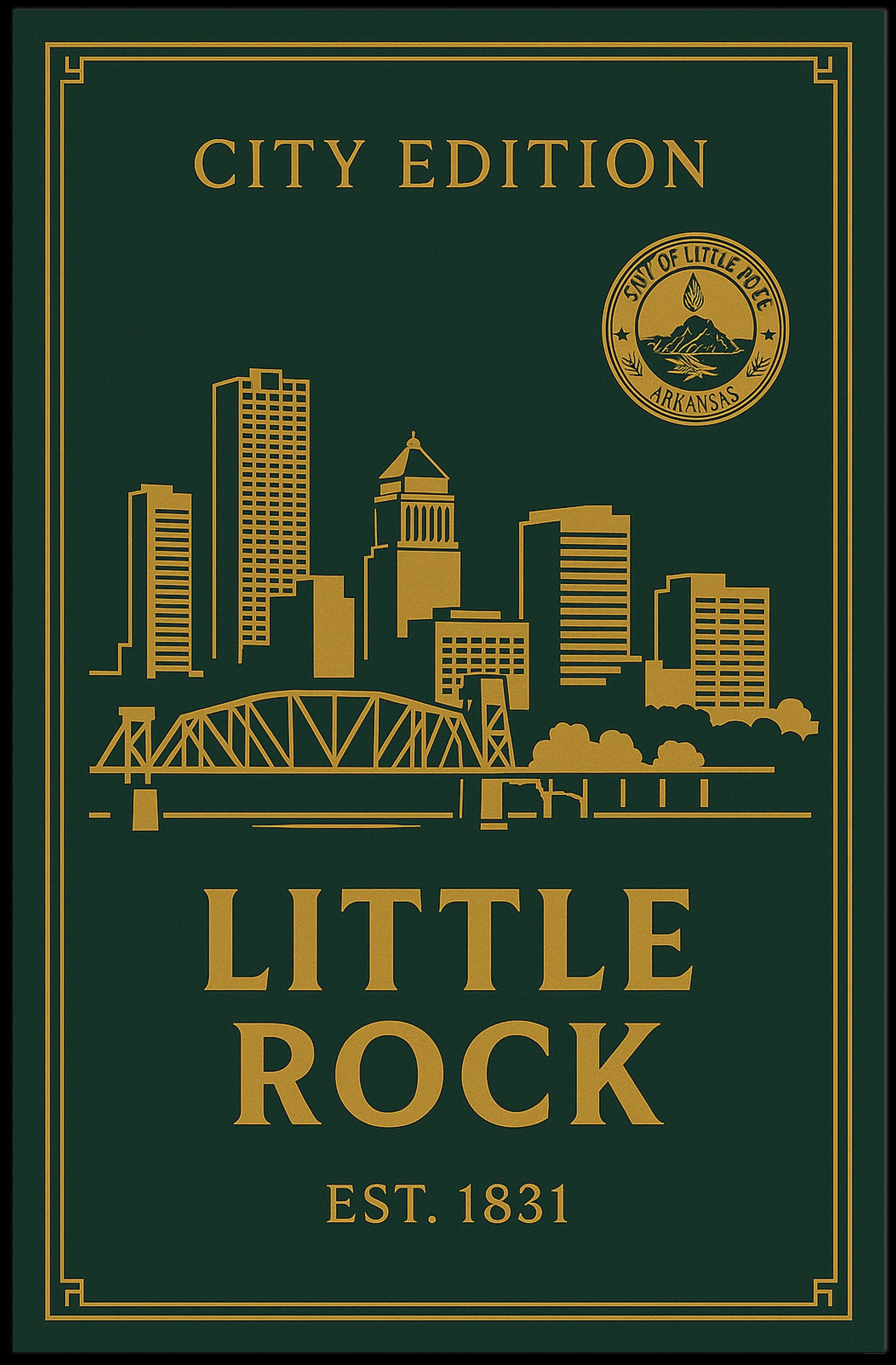 Little Rock City Edition Poster PosterGoat