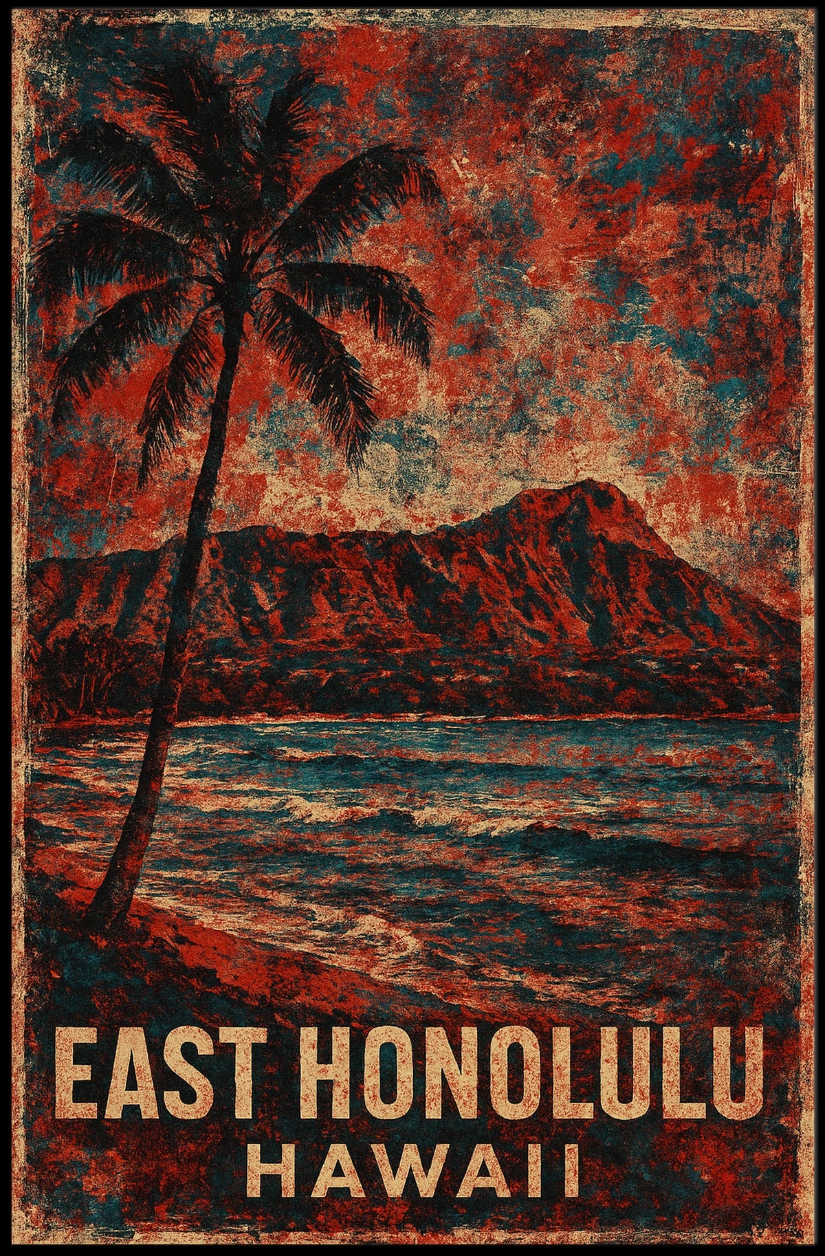 East Honolulu Hawaii Poster