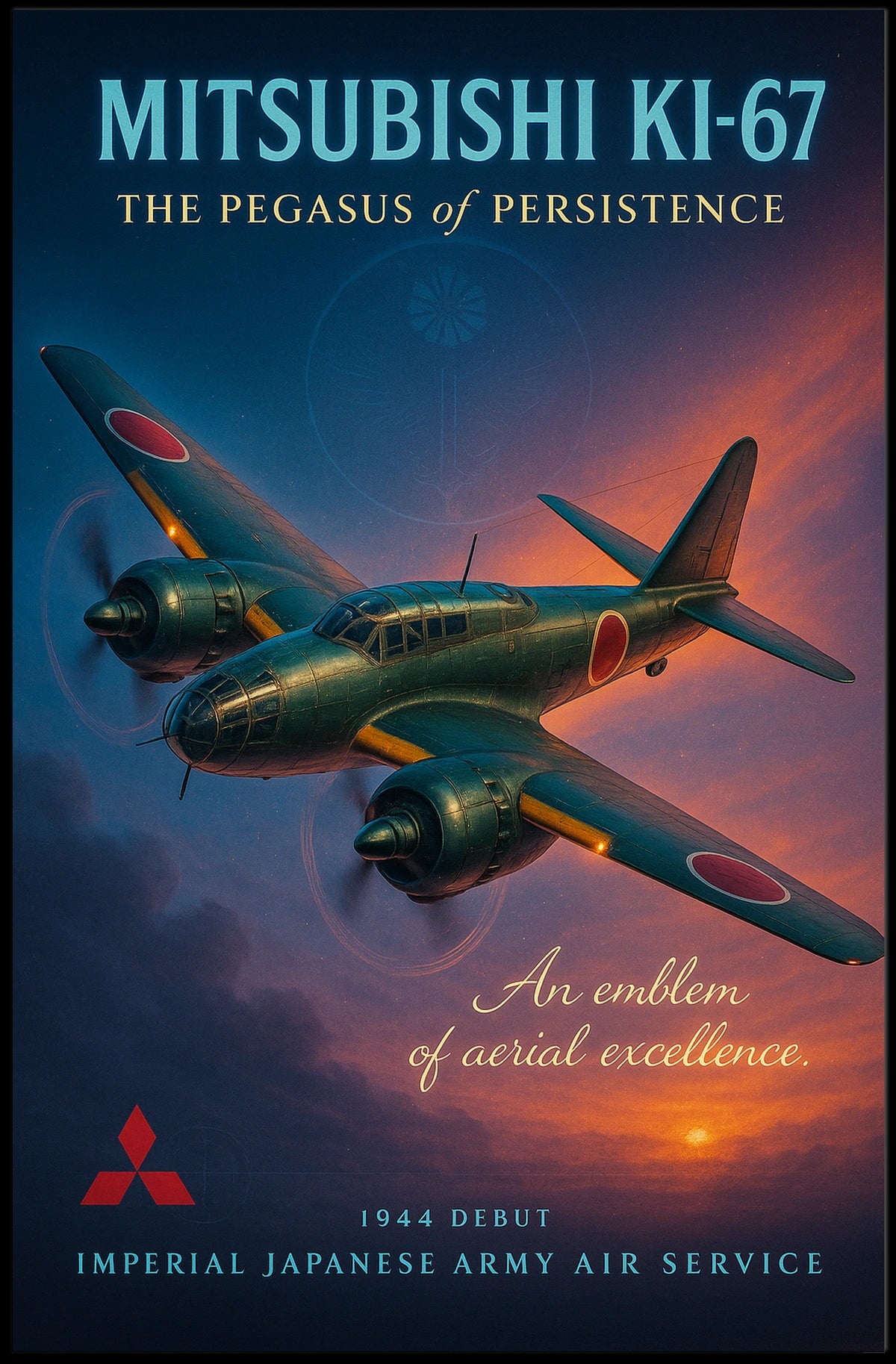 Mitsubishi Ki-67 The Pegasus of Persistence Poster