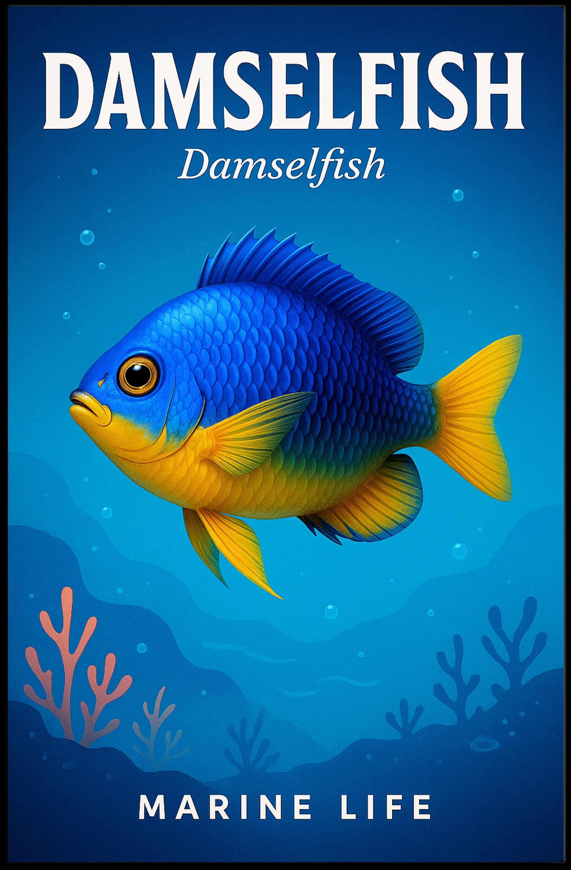 Damselfish Marine Life Poster PosterGoat