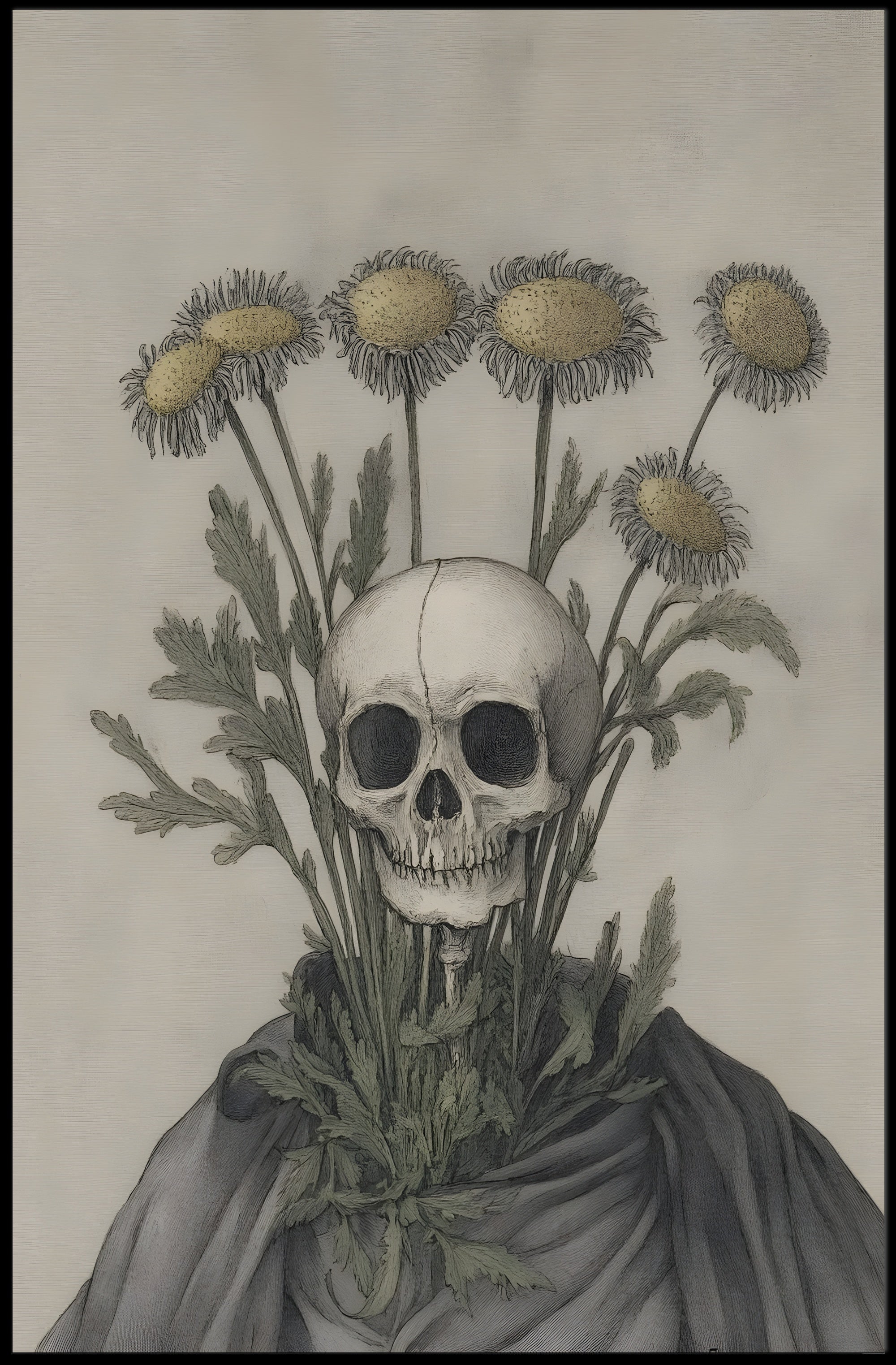 Life and Death Contrast Artistic Poster PosterGoat