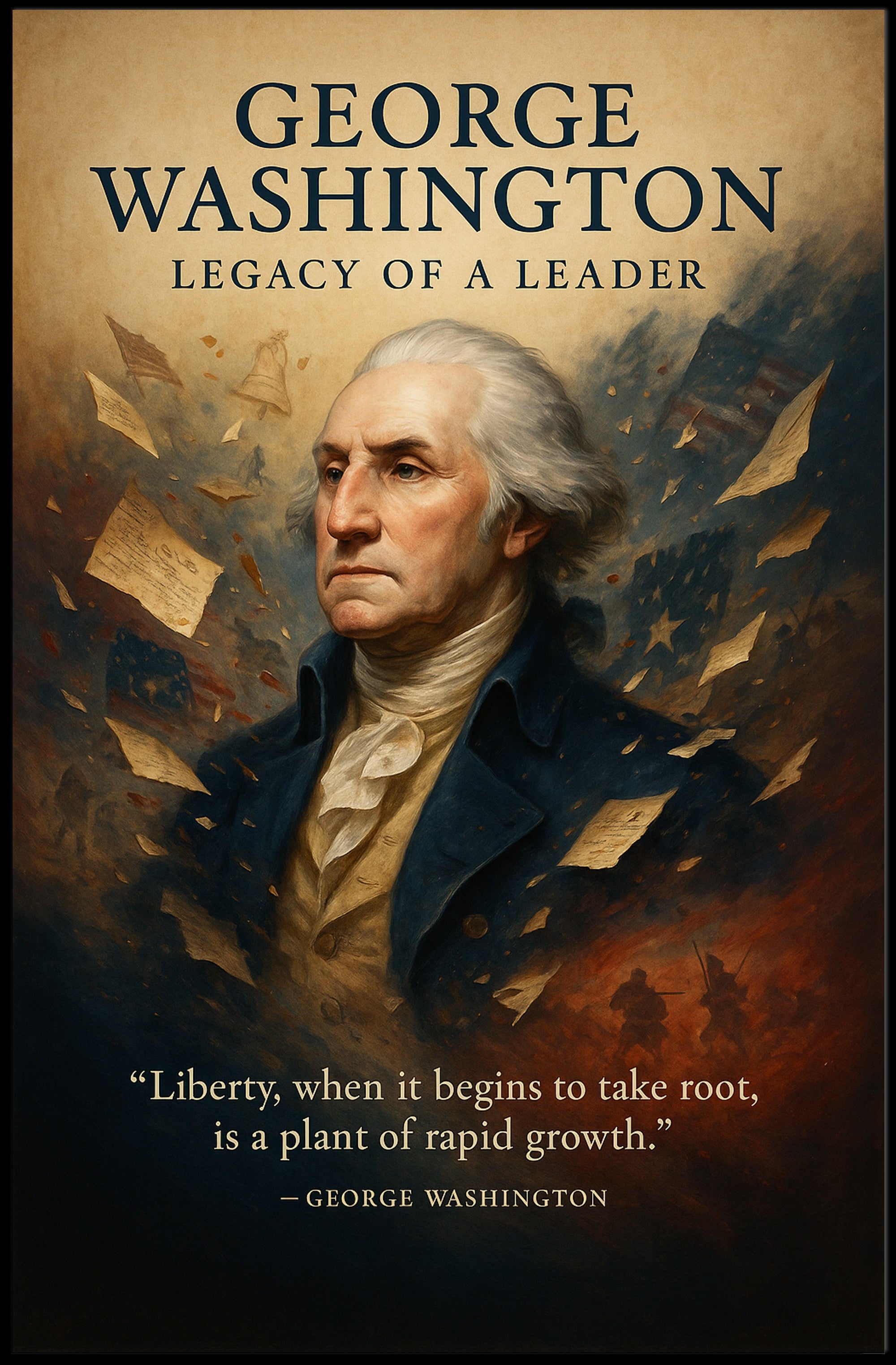 George Washington Legacy of a Leader Poster PosterGoat