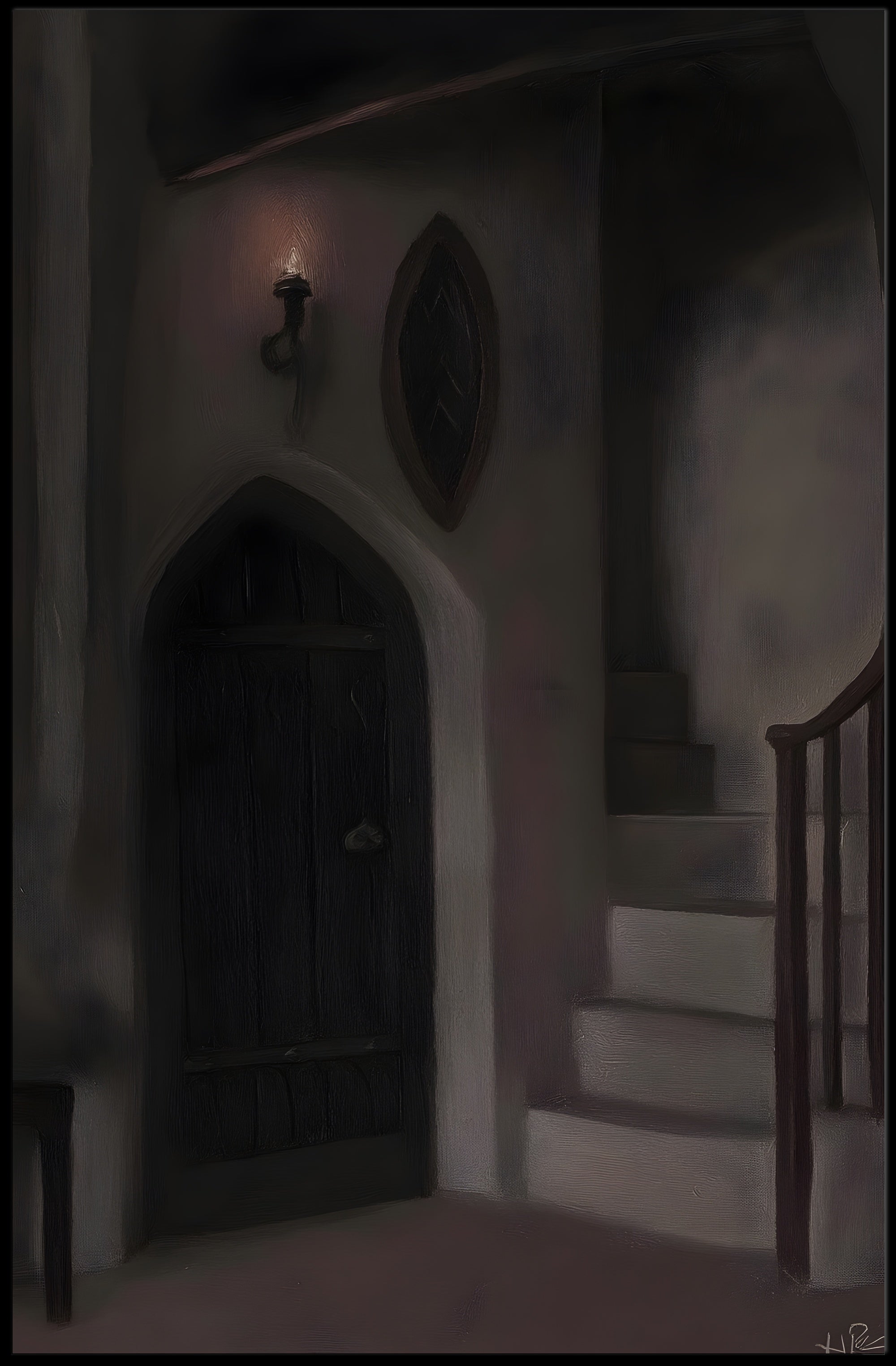 Medieval Gothic Interior Scene Fantasy or Mythology Poster PosterGoat