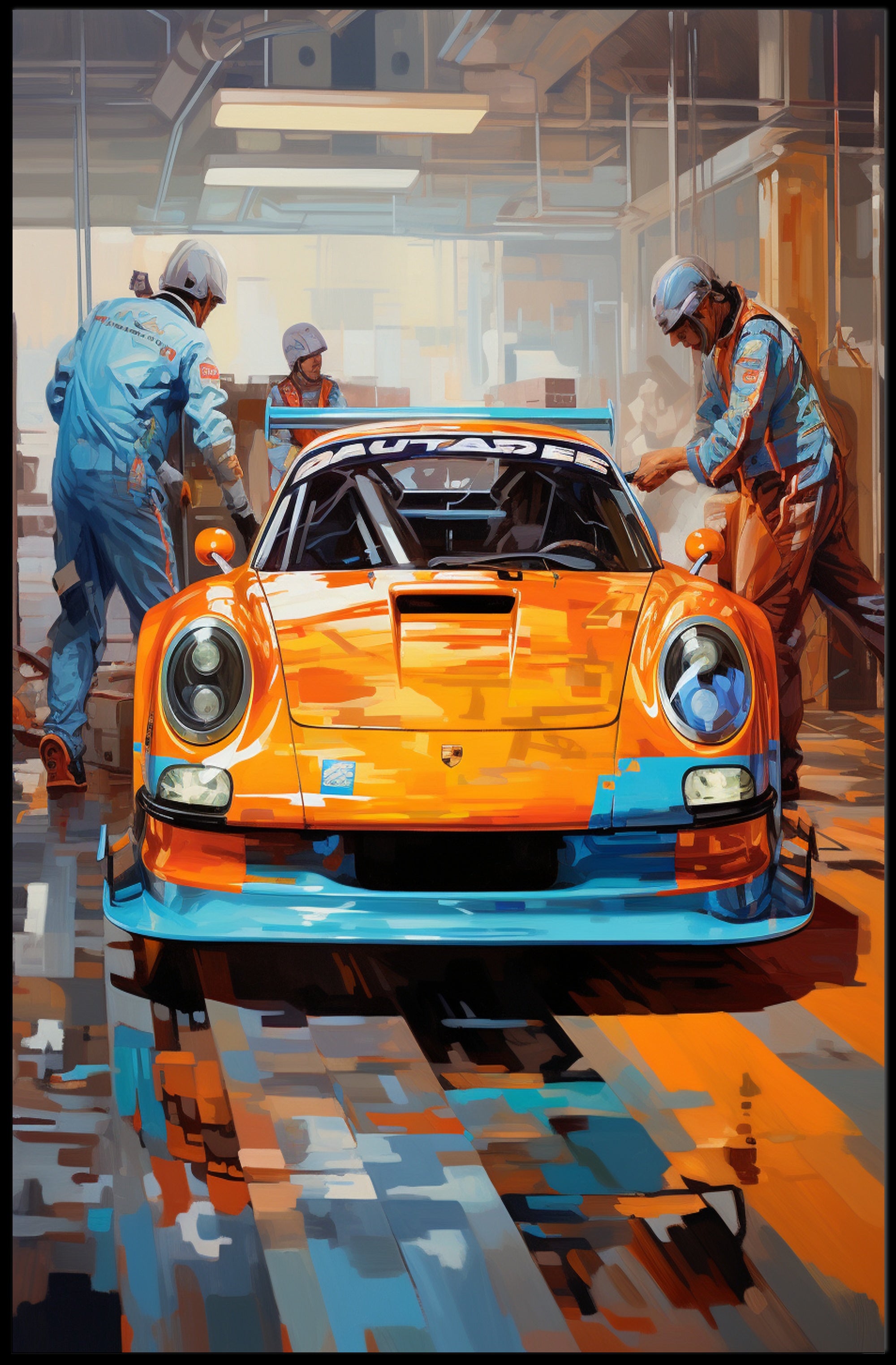 Racing Pit Stop Poster PosterGoat