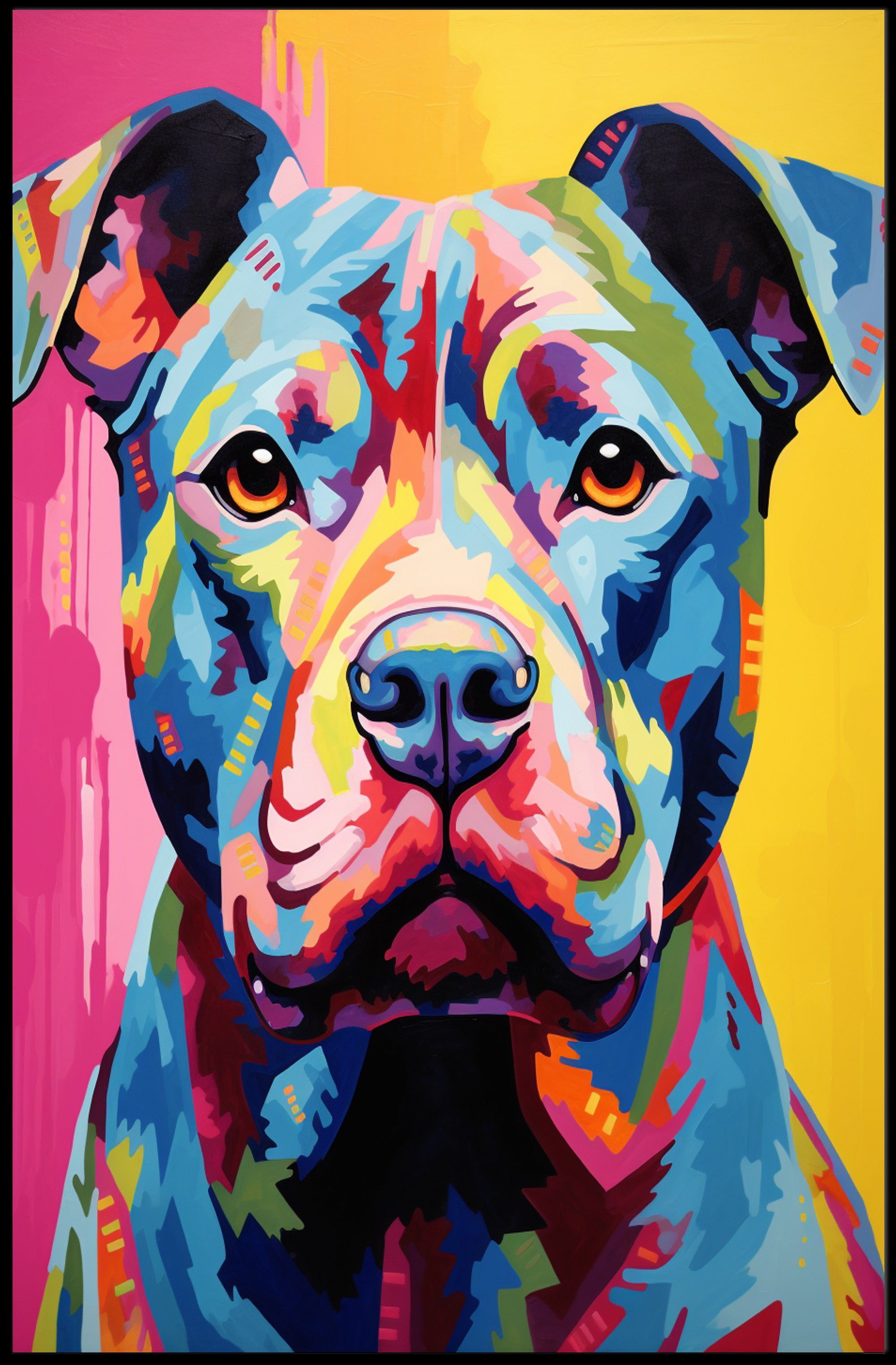 Vibrant Canine Portrait Poster