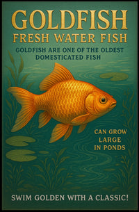 Goldfish Fresh Water Elegance Poster