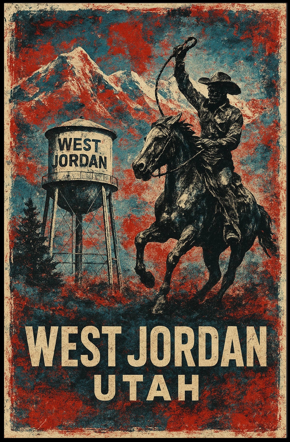 West Jordan, Utah Cowboy Heritage Poster