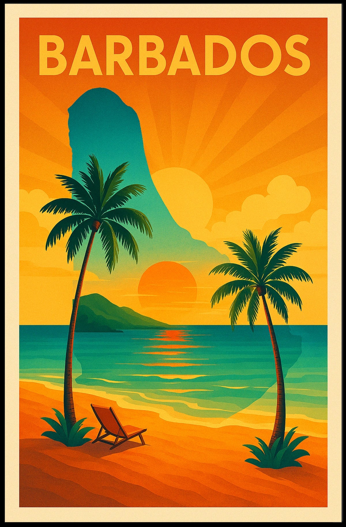 Barbados Sunset Poster