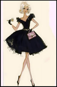 Fashion Illustration in Black Poster