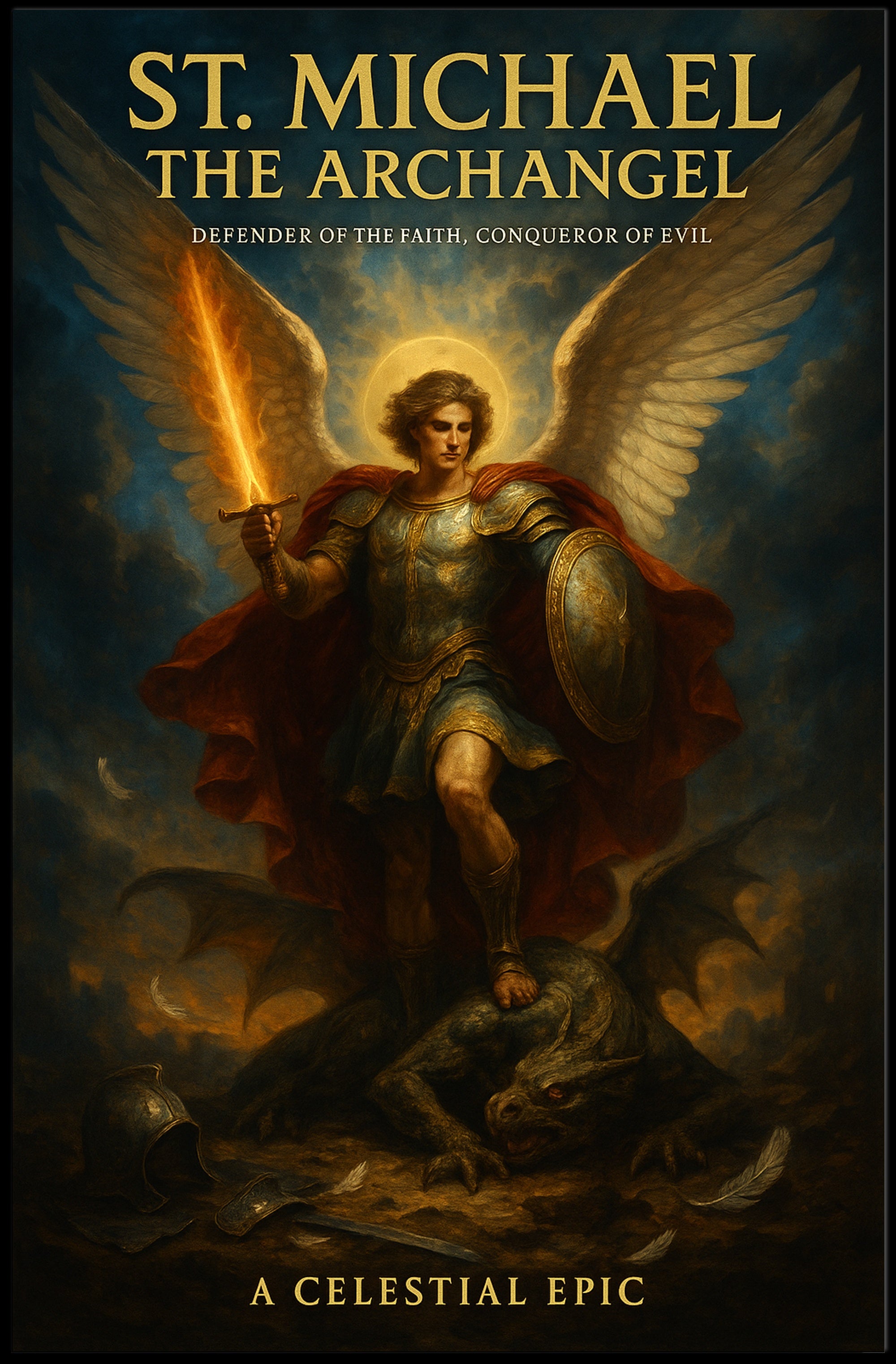 St. Michael the Archangel A Celestial Epic Poster PosterGoat
