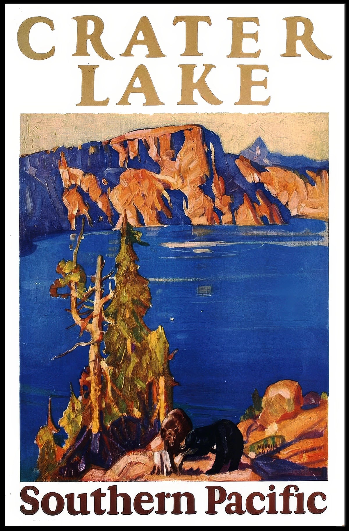 Crater Lake Southern Pacific Poster