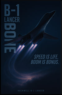 B-1 Lancer Cold War Era Military Poster