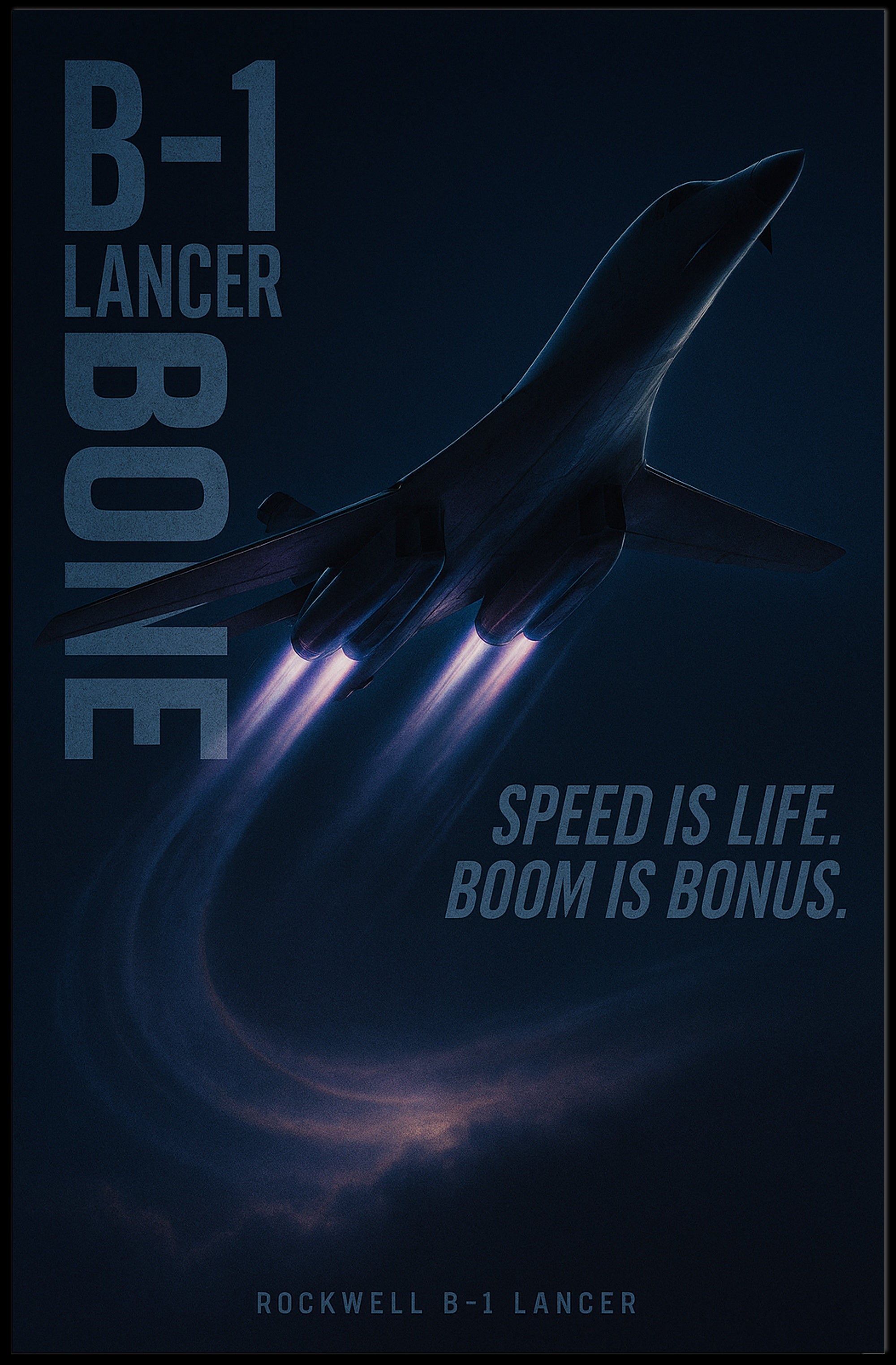 B-1 Lancer Cold War Era Military Poster