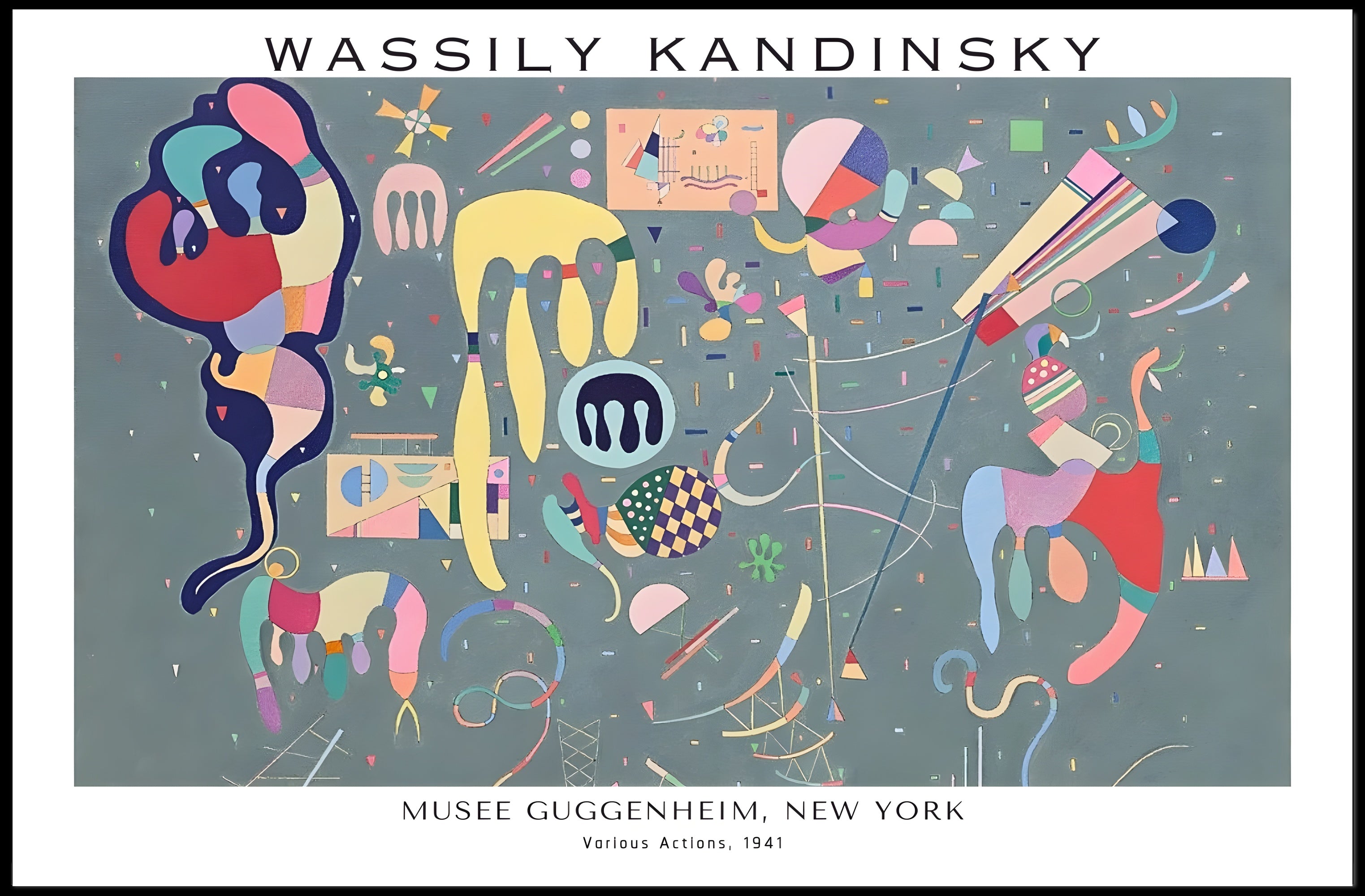 Wassily Kandinsky Various Actions Poster