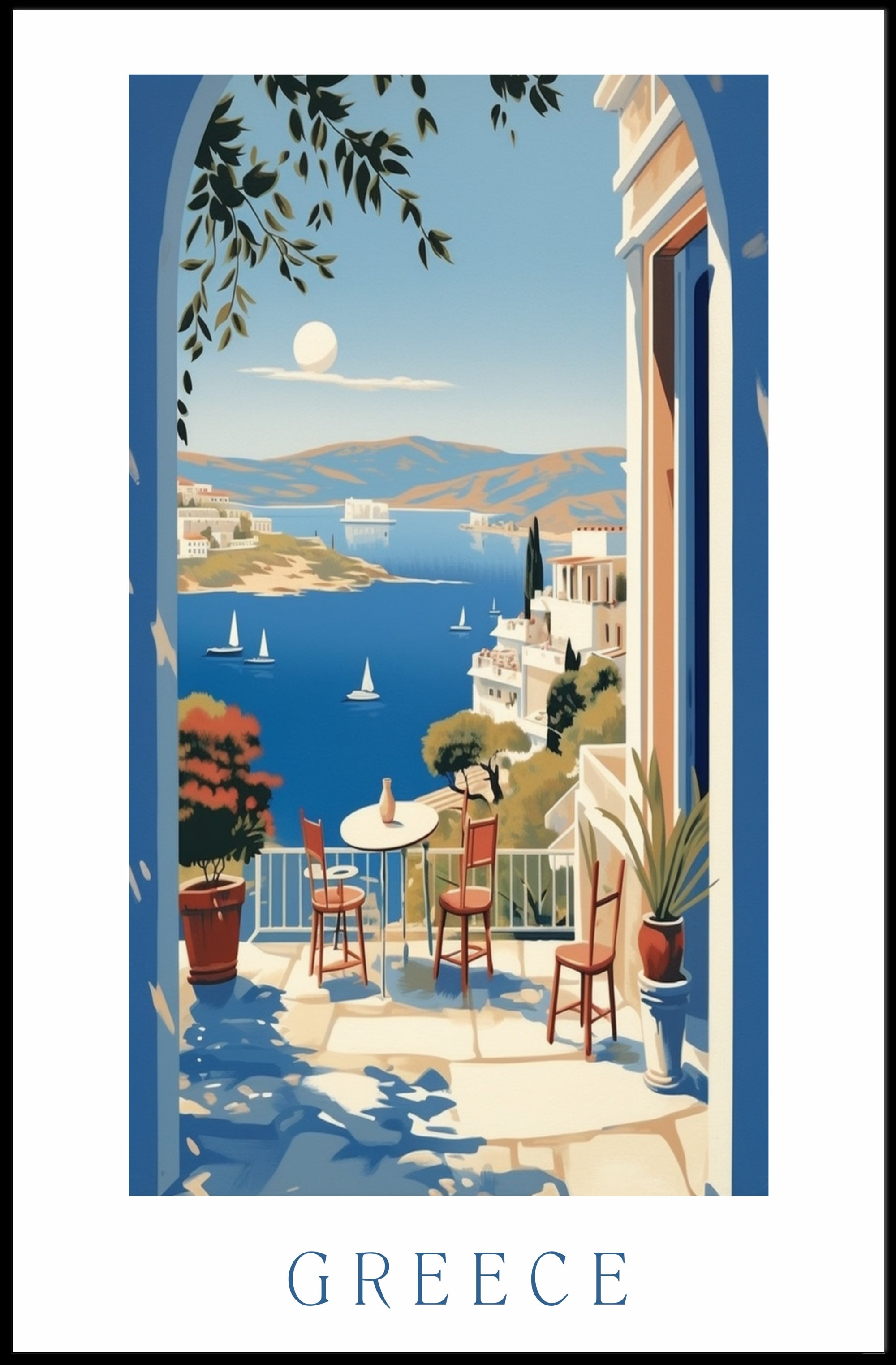Scenic View of Greece Poster PosterGoat