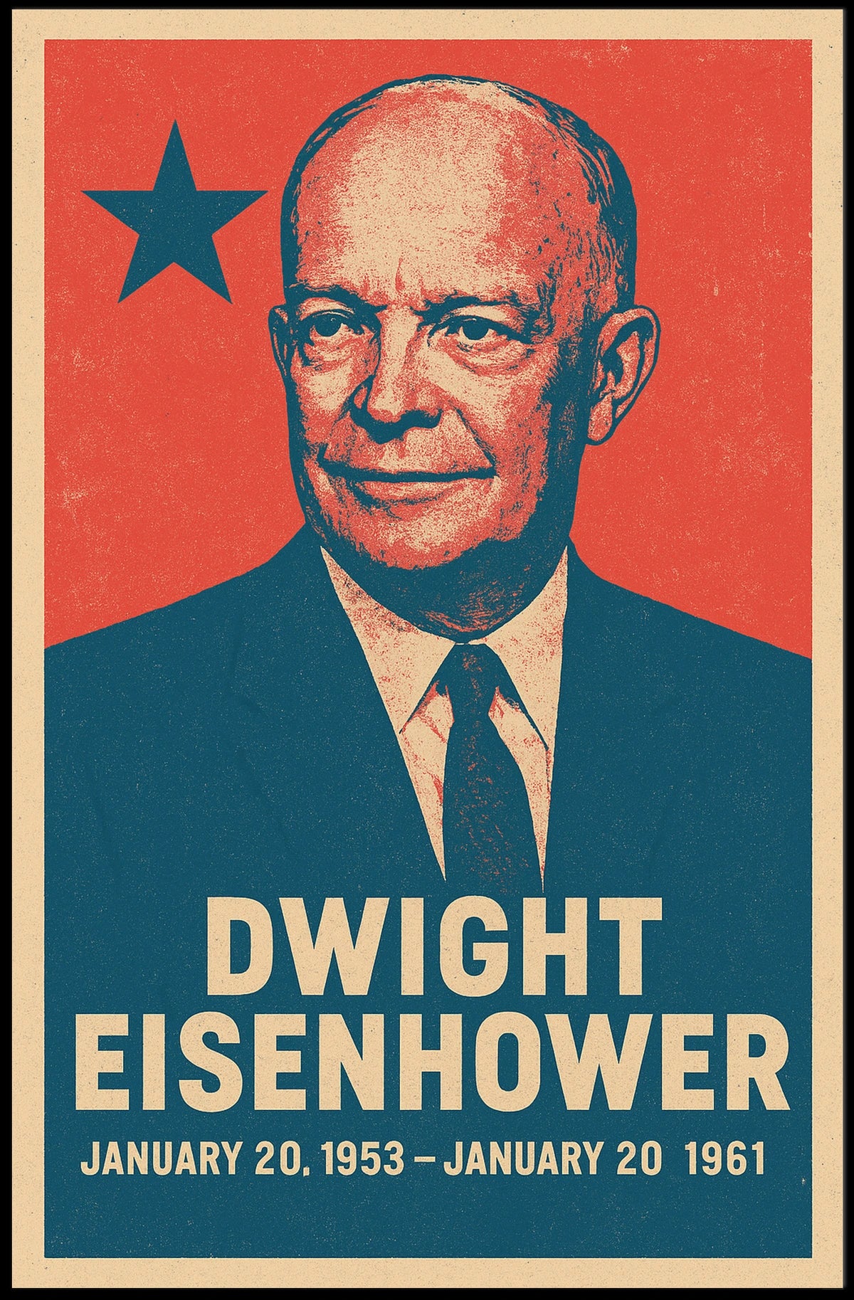 Eisenhower Nostalgic Patriotic Retro Poster