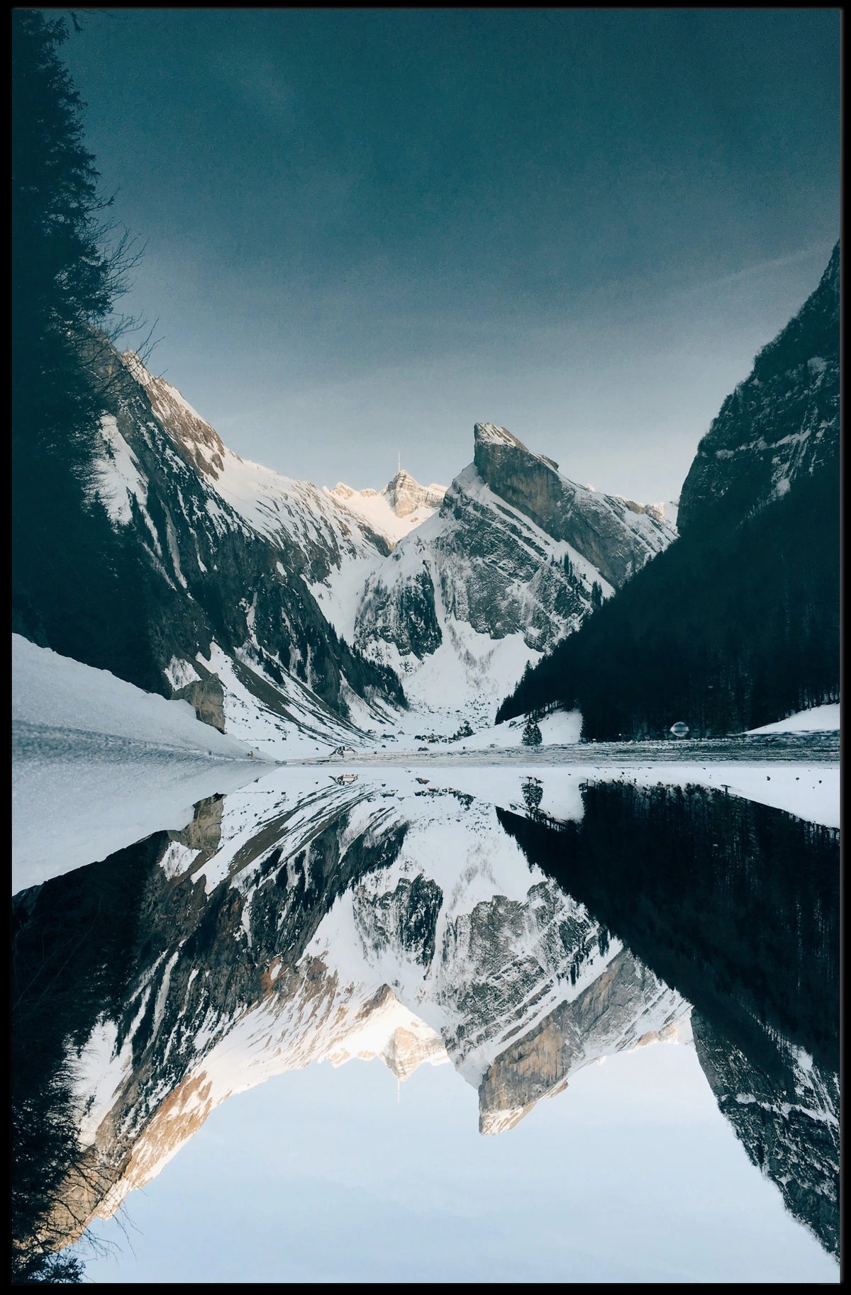 Breathtaking Winter Mountainscape: National Park Poster