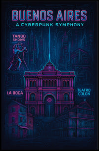 Buenos Aires A Cyberpunk Symphony Poster