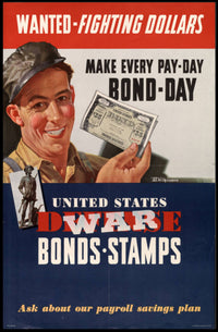 Wanted Fighting Dollars Vintage Poster Art Print for Home Decor PosterGoat