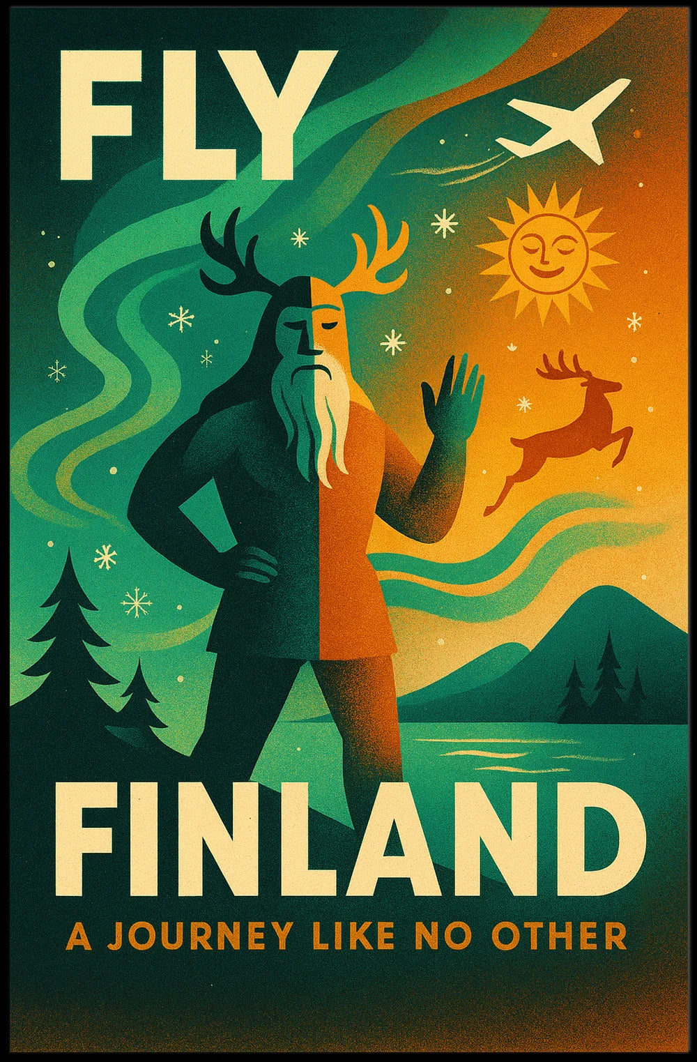 Vibrant Finland Travel Adventure Art Poster - Travel Poster PosterGoat