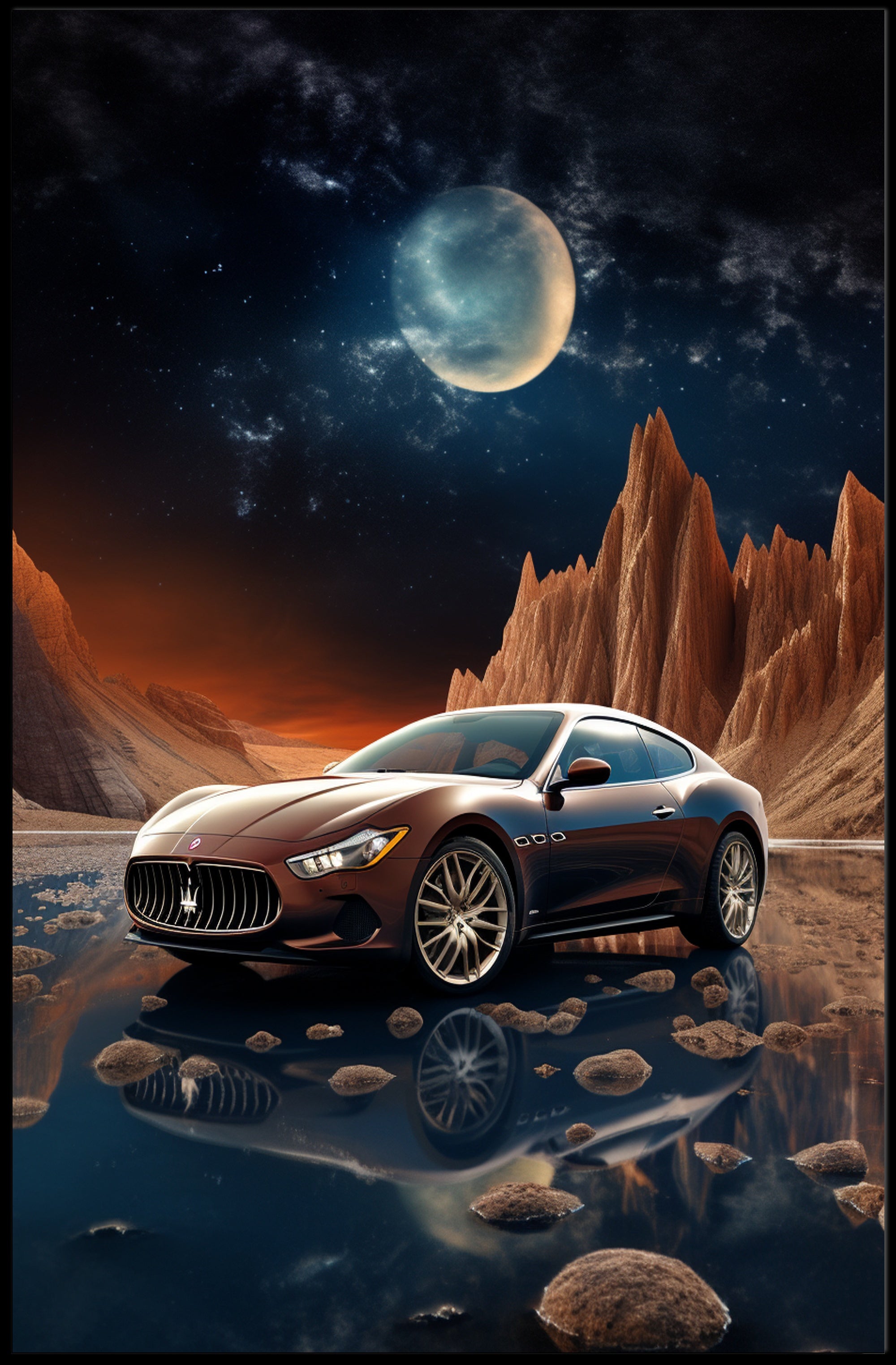 Lunar Elegance Poster PosterGoat