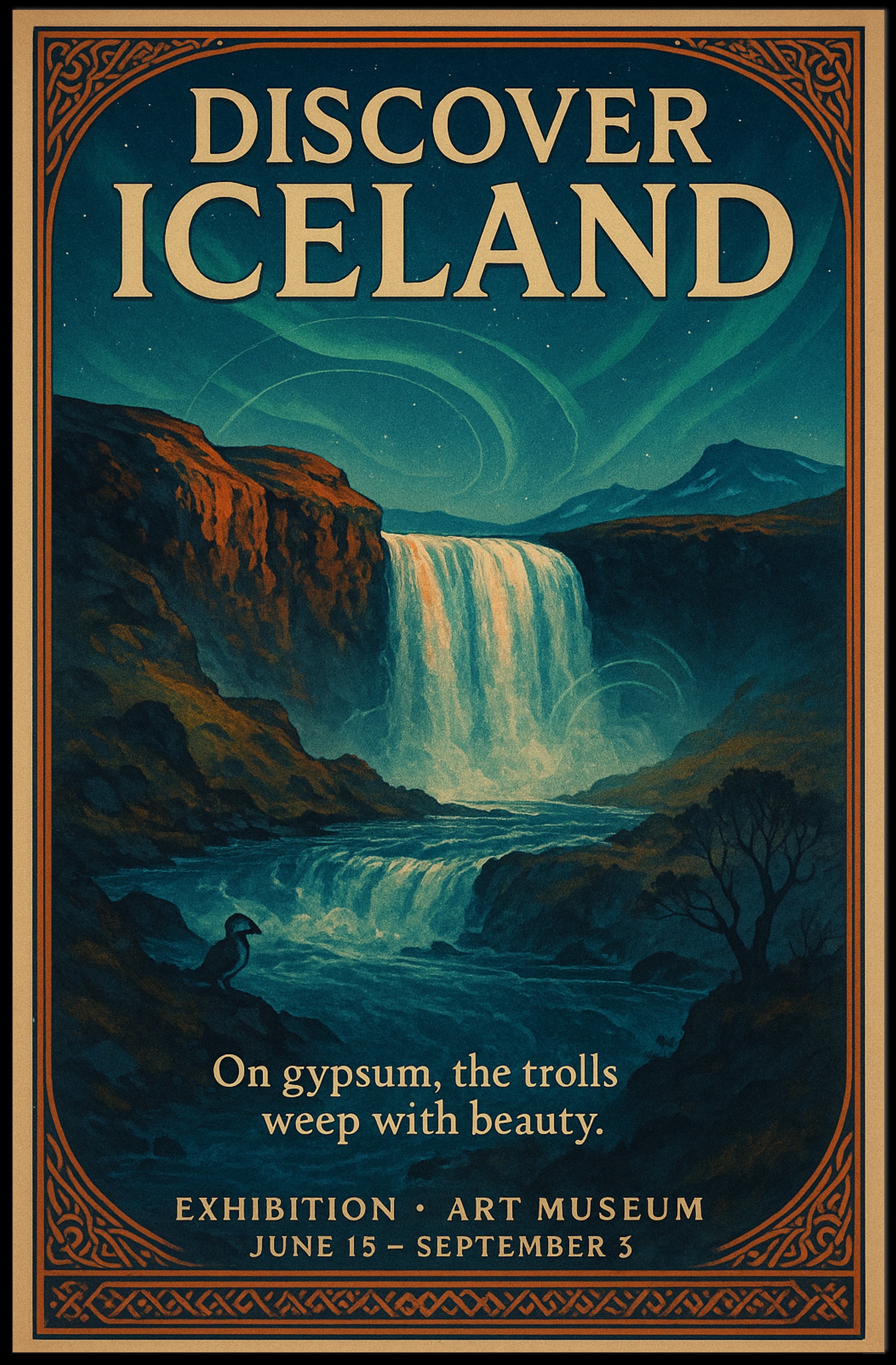 Discover Iceland Exhibition Poster Art Print PosterGoat