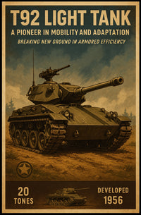 T92 Light Tank Military Recruitment Poster