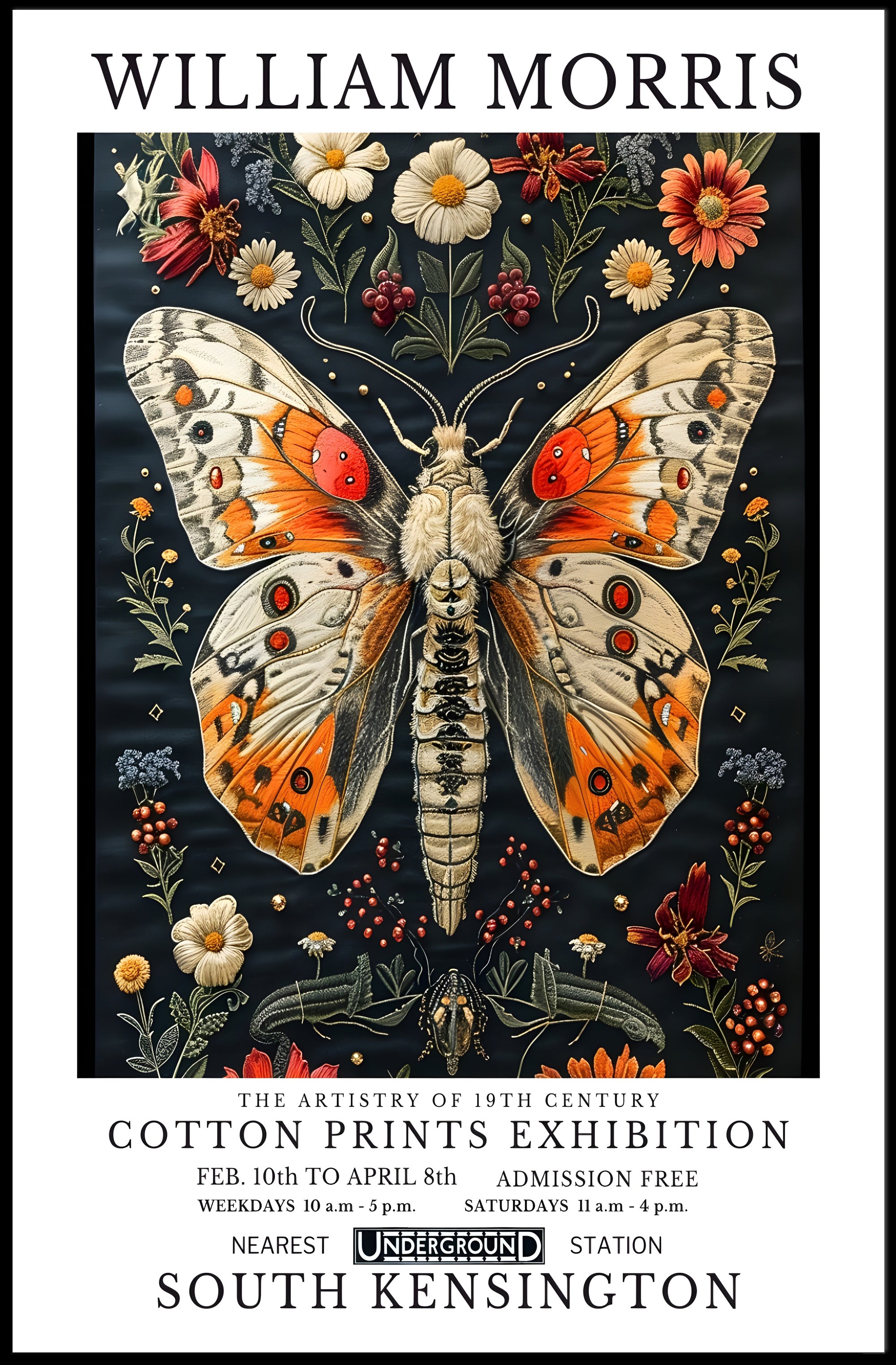 19th-Century Cotton Prints Exhibition Cultural or Heritage Poster