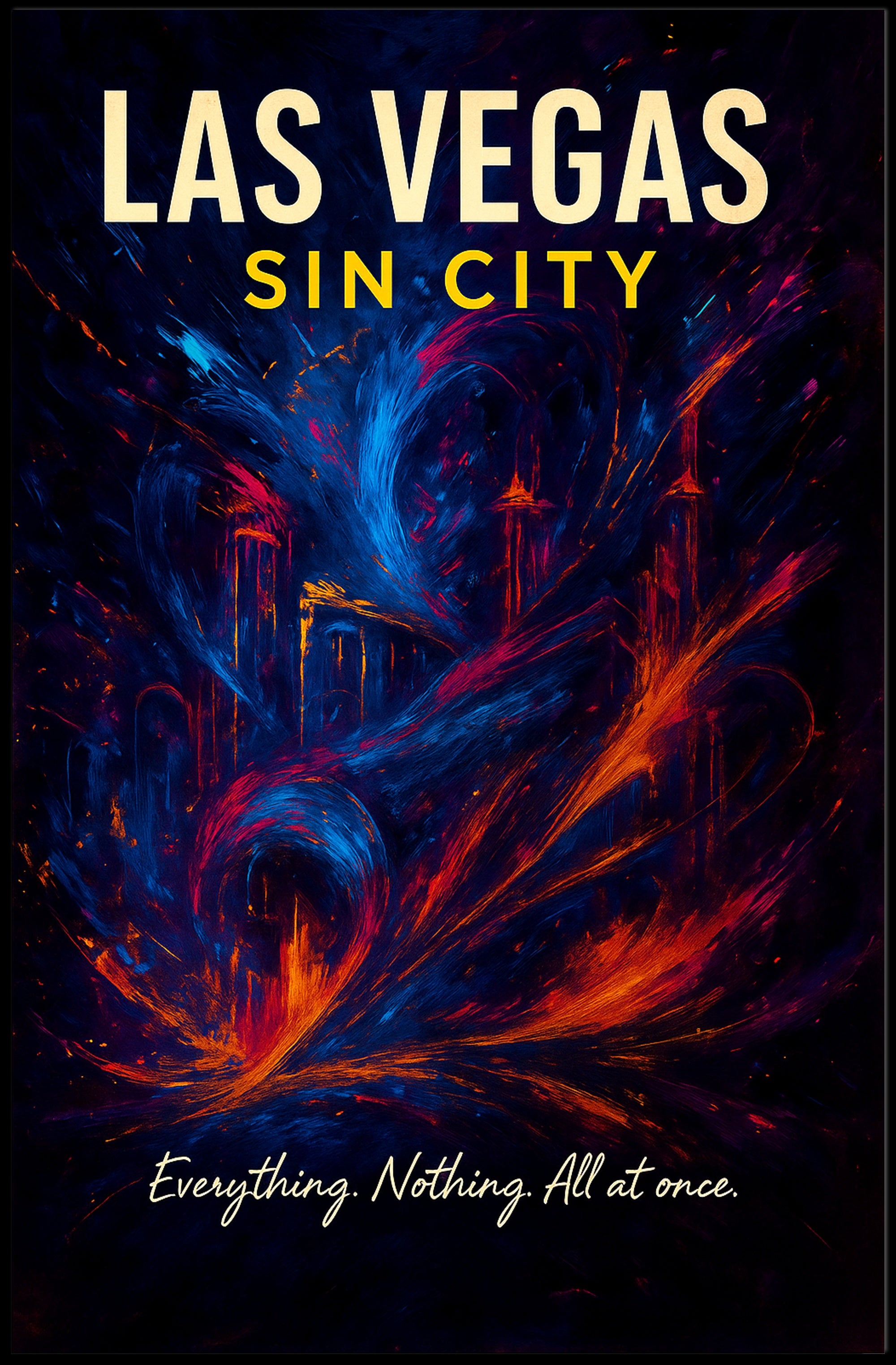 Las Vegas Sin City Vintage Poster Art Print PosterGoat