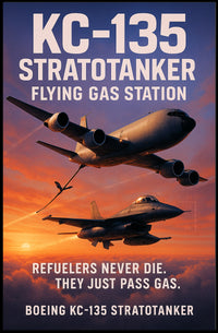 KC-135 Stratotanker Flying Gas Station Poster PosterGoat