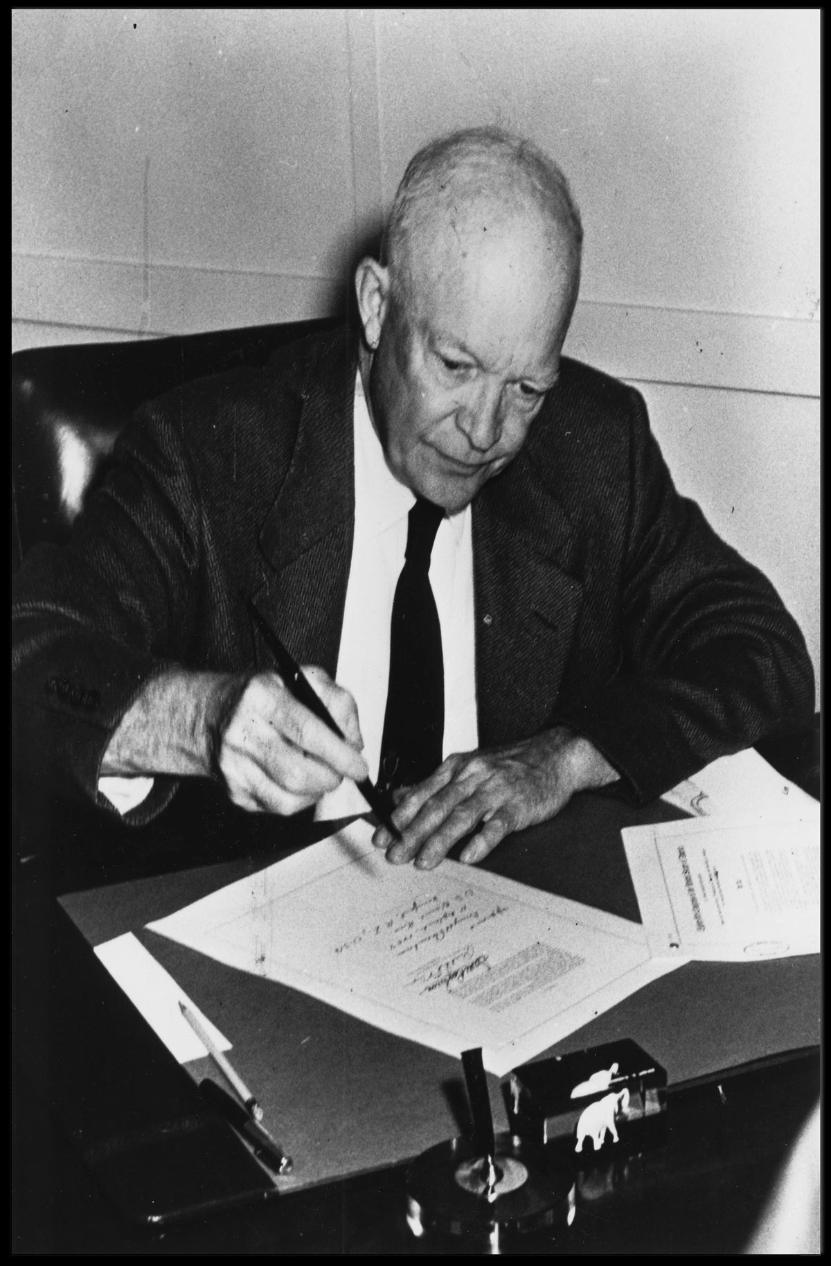 Candid Working Portrait – Dwight D. Eisenhower Poster