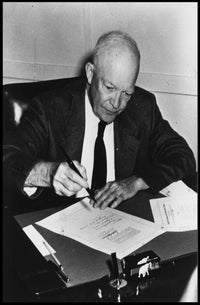 Candid Working Portrait – Dwight D. Eisenhower Poster