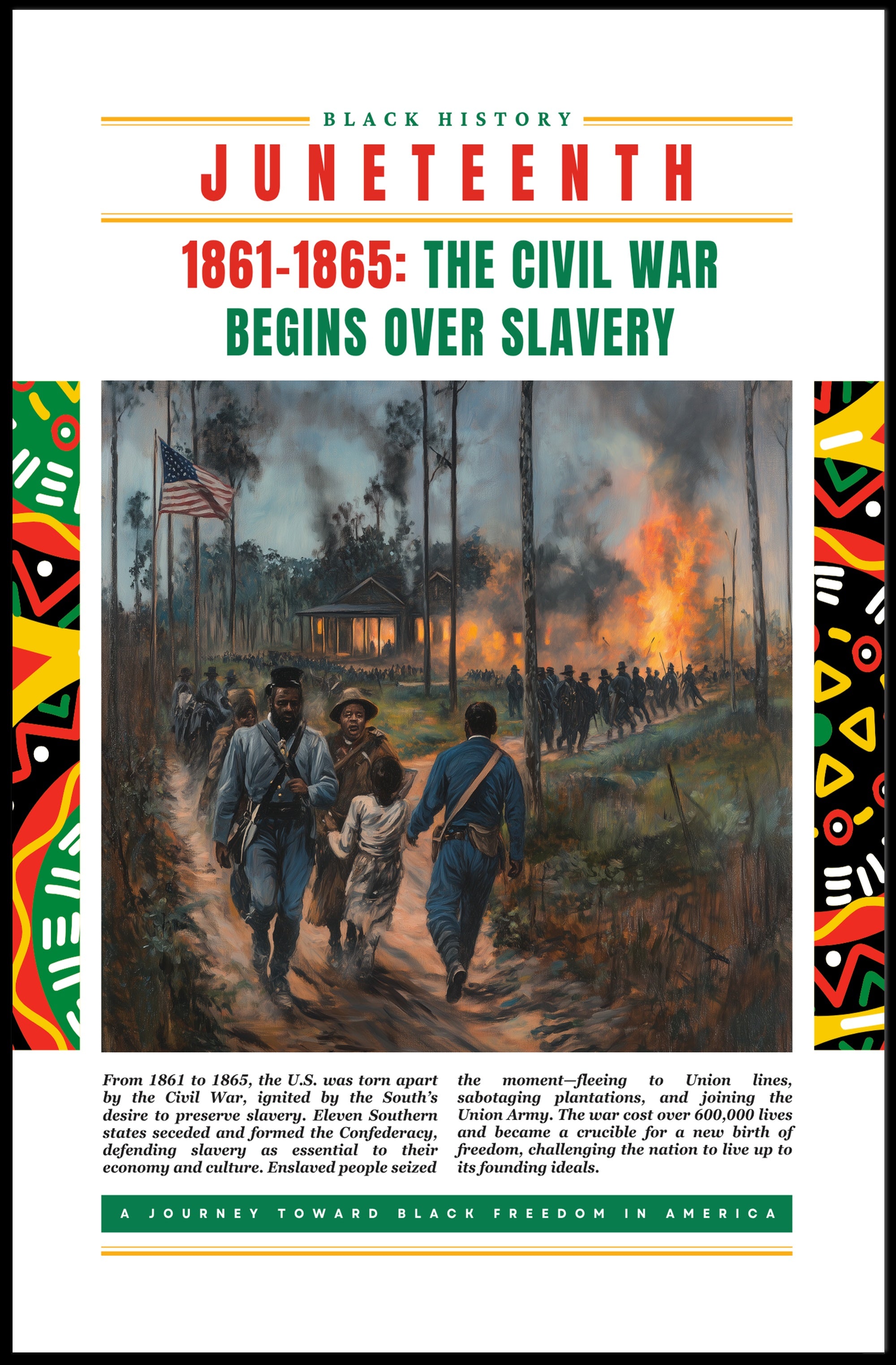 Civil War Freedom Journey Historical Poster