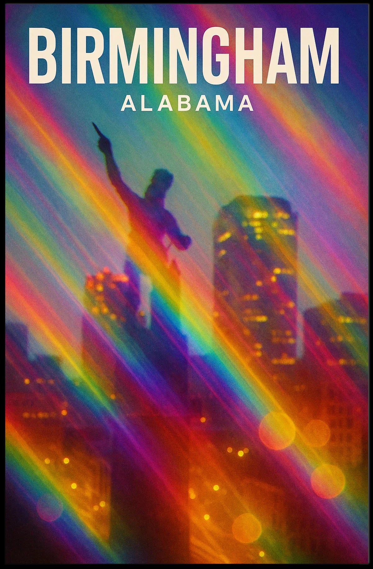Birmingham, Alabama Vibrant Cityscape Poster