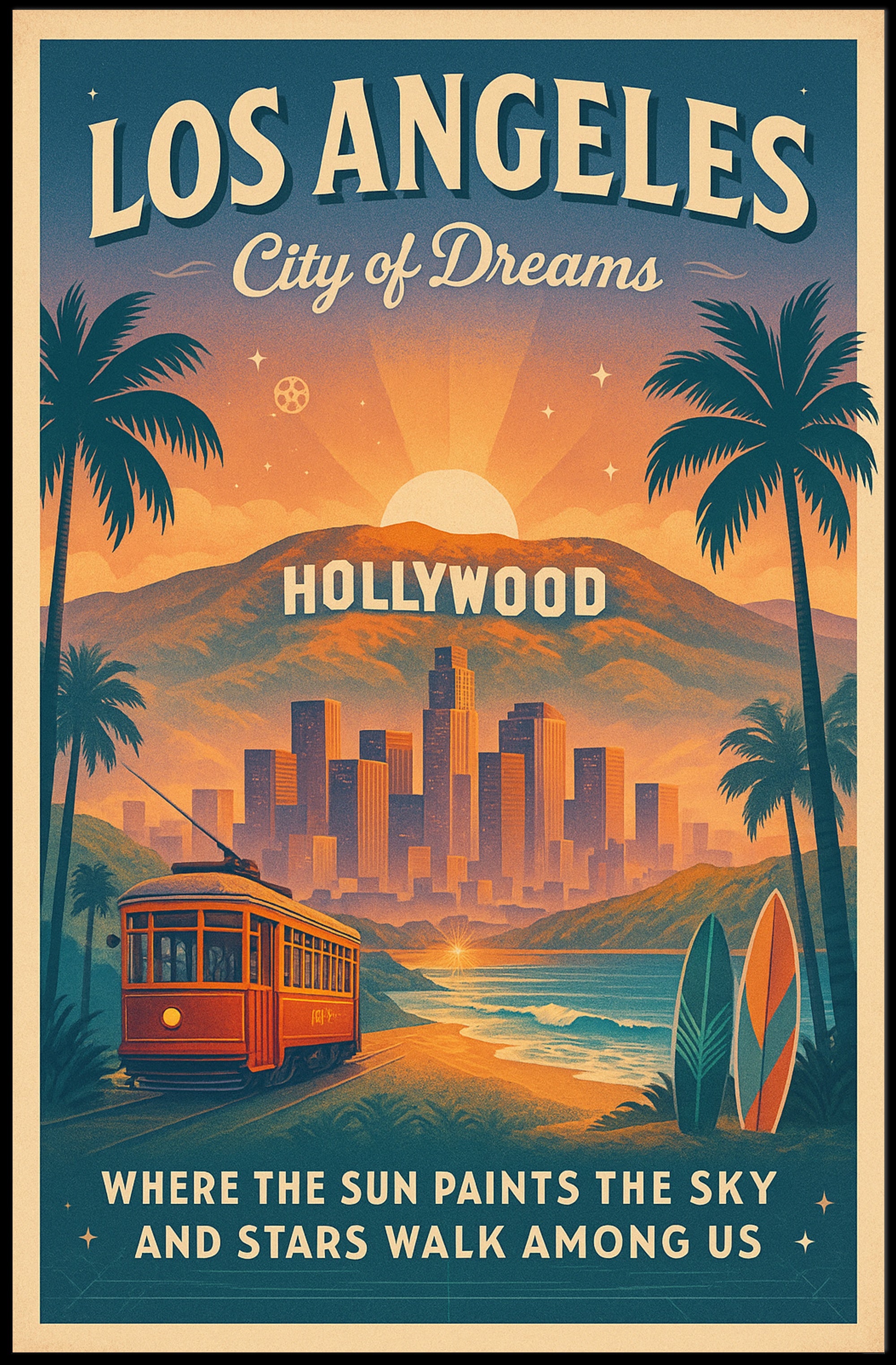 Los Angeles Dreamscape Travel Poster