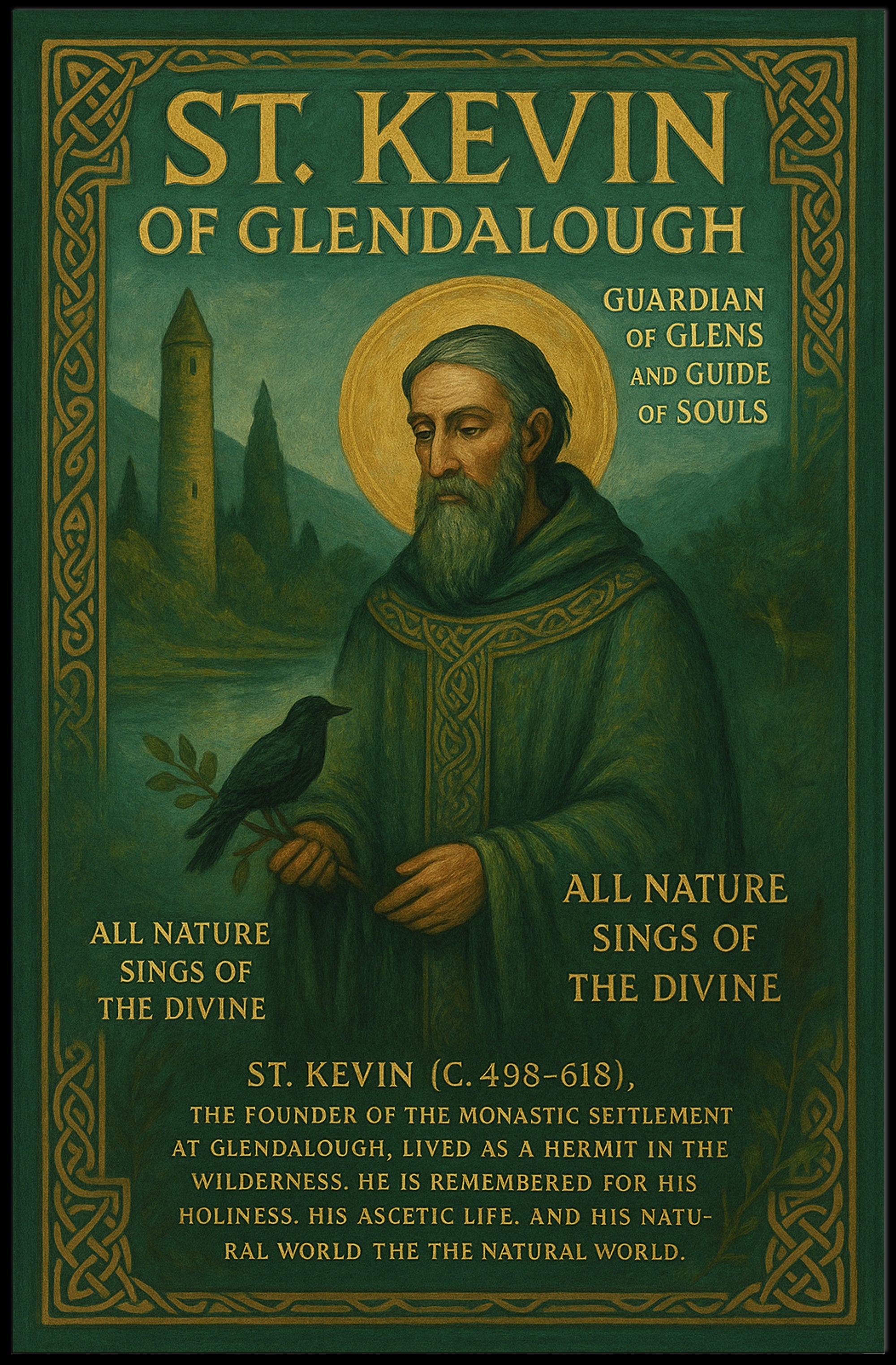 St. Kevin of Glendalough Poster PosterGoat