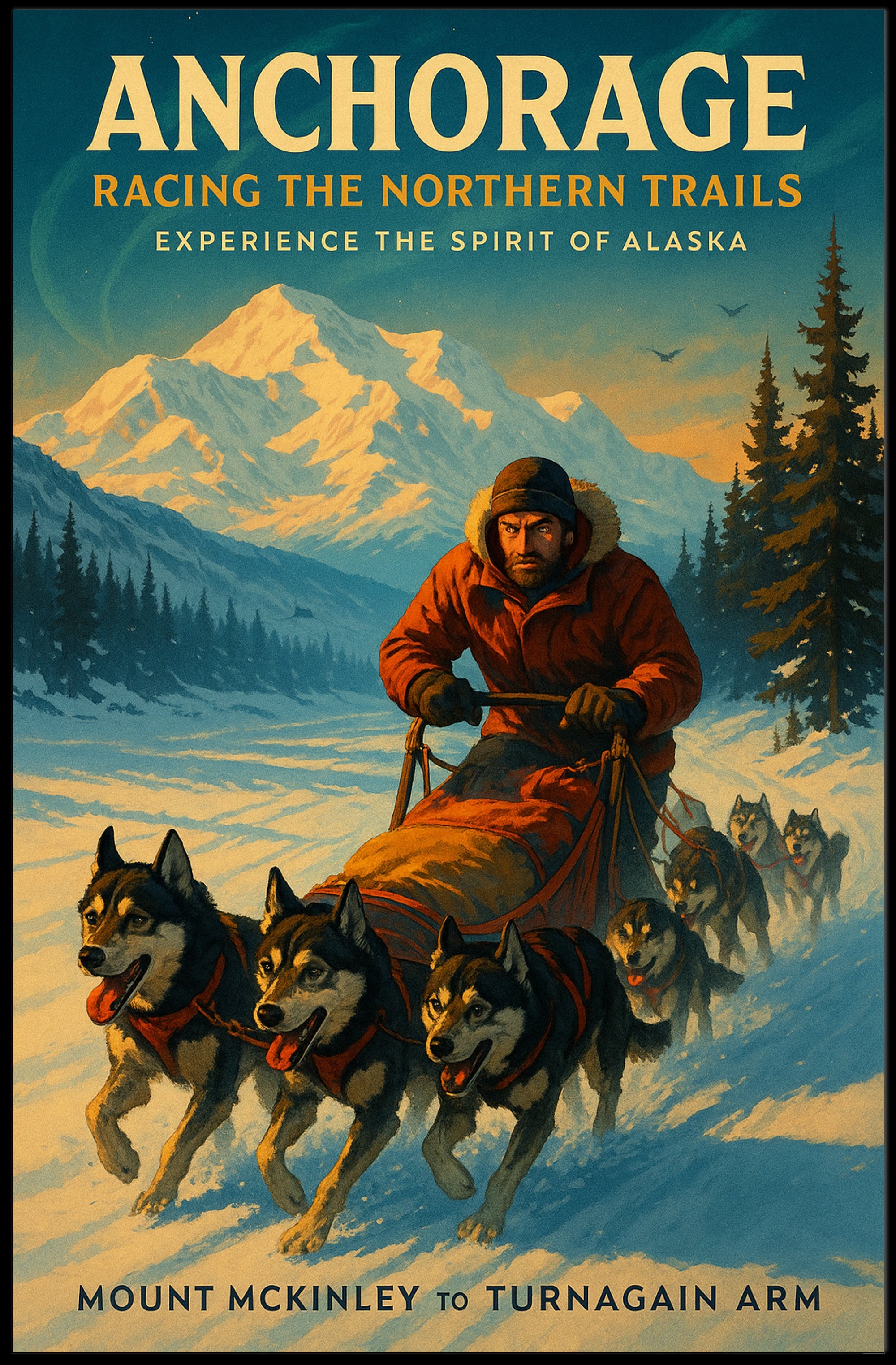 Racing the Northern Trails Poster