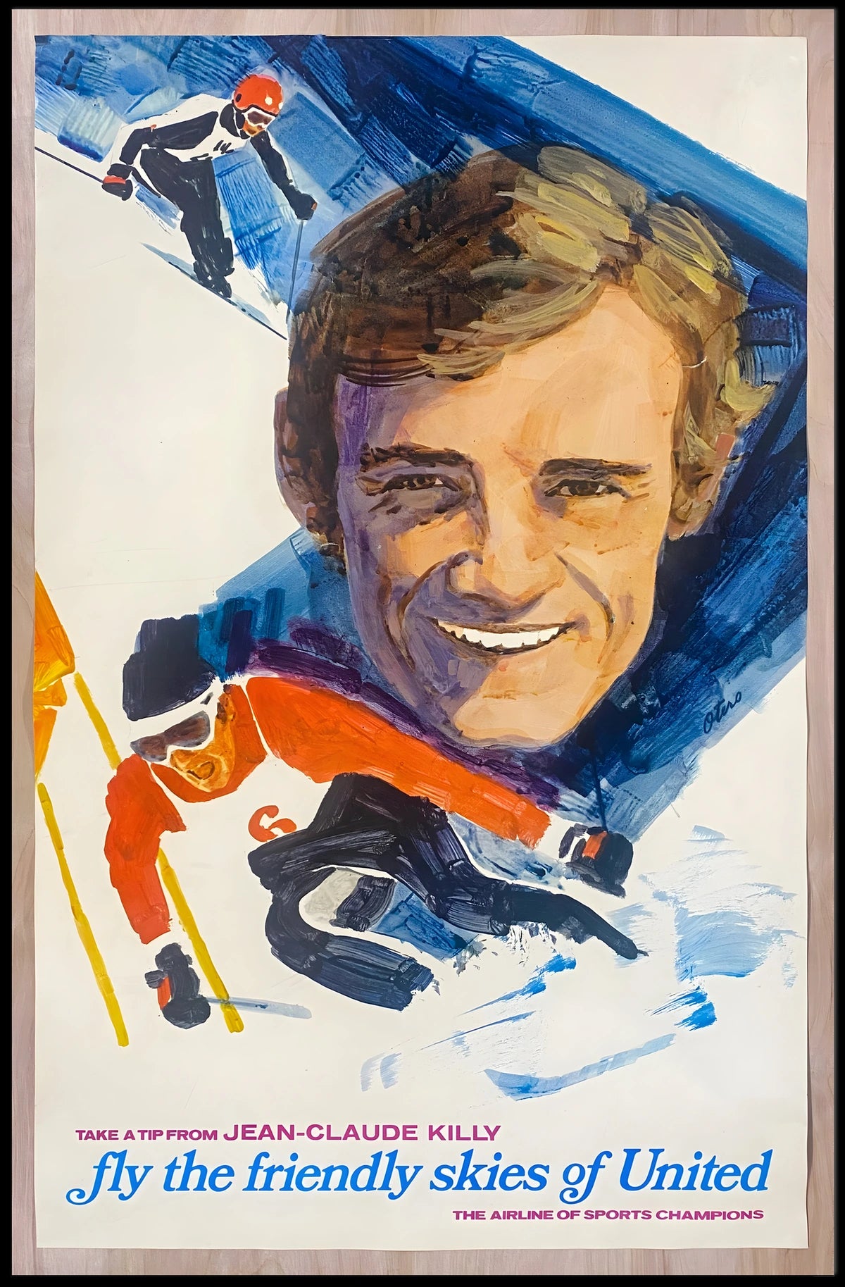Jean-Claude Killy Fly The Friendly Poster